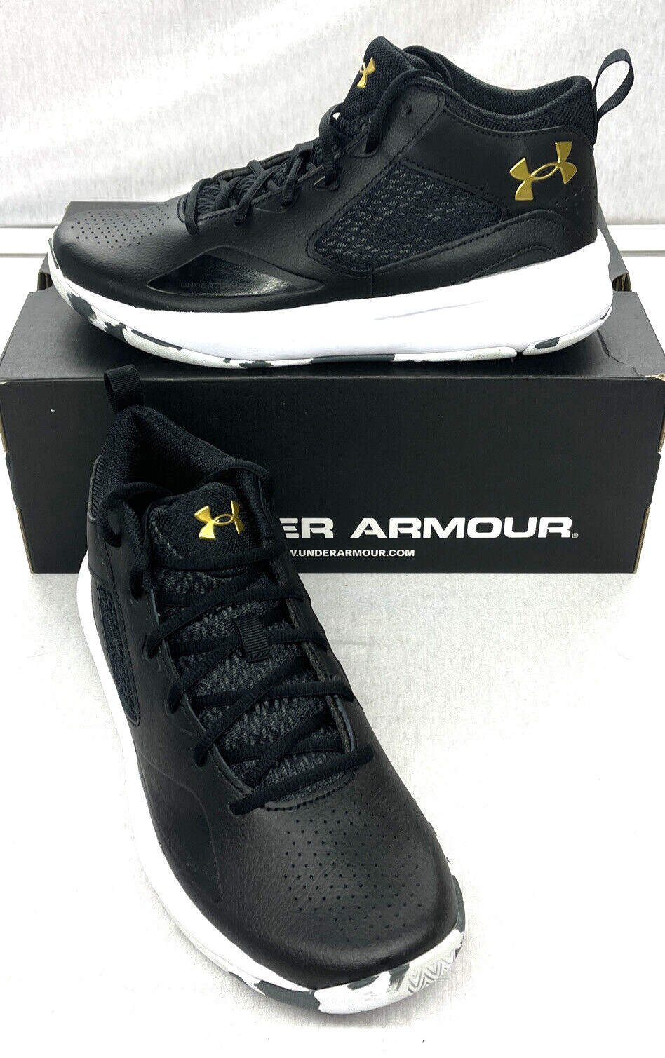 New Under Armour RUNGRY Black Lace-Up Men’s Athletic Shoes Size 10M