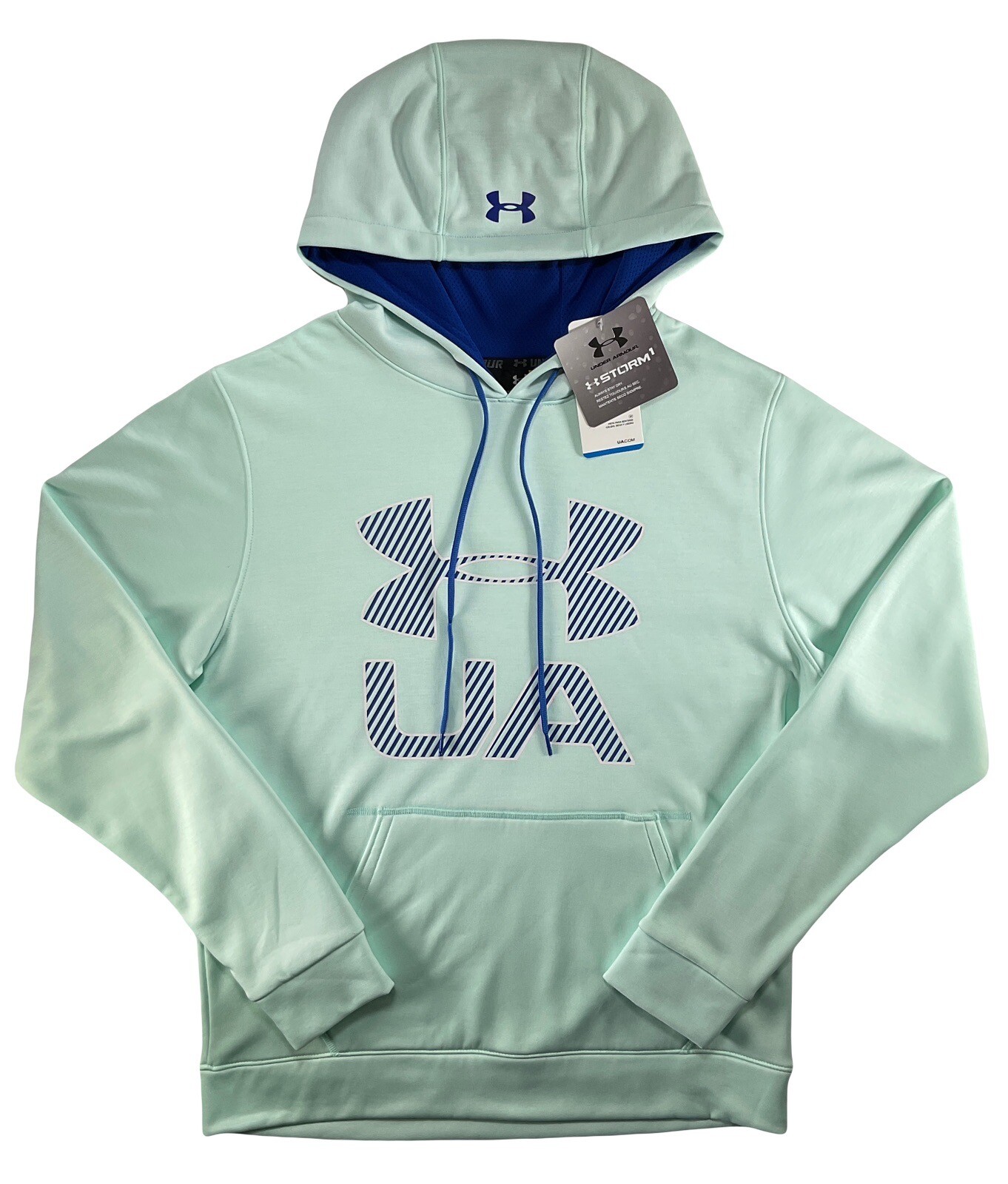 Under Armour Hoodie UA Coldgear Storm Logo Pullover Sweatshirt Mint S M Men’s