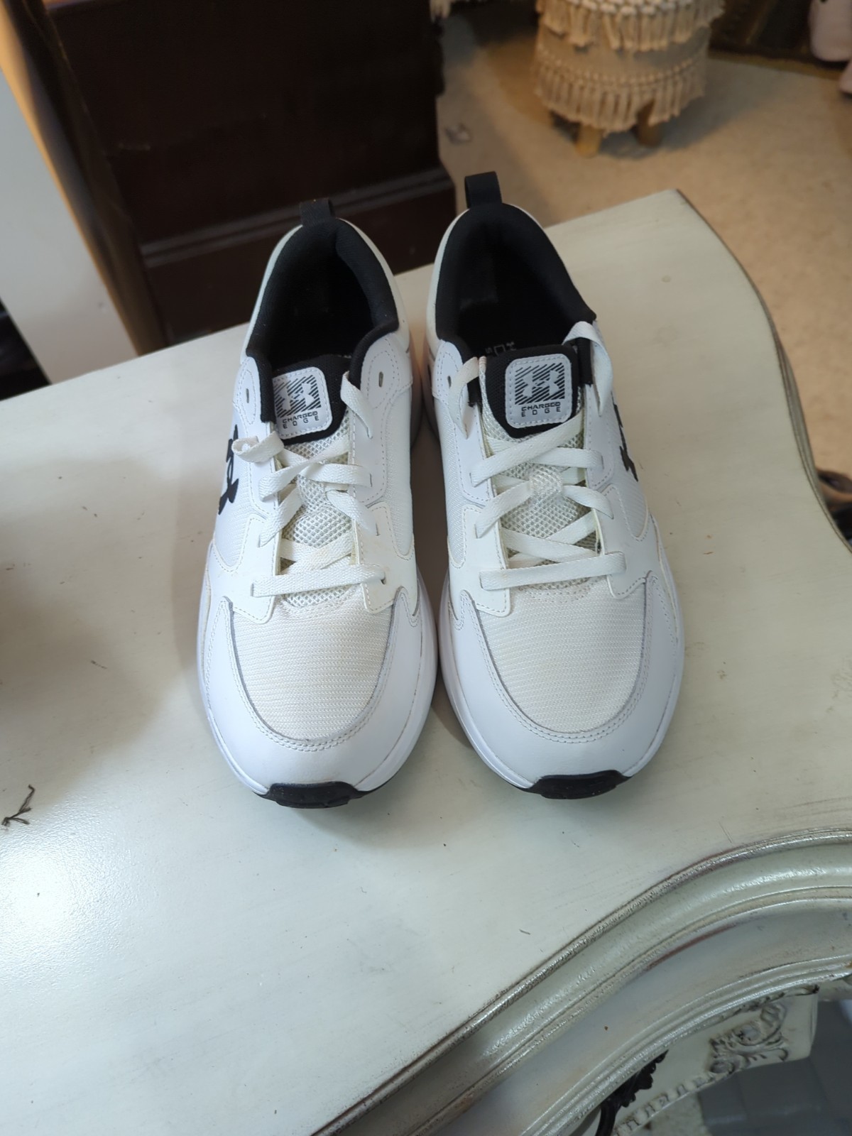 Under Armour UA Charged Edge Mens Training, Running Shoes White Men Size 11