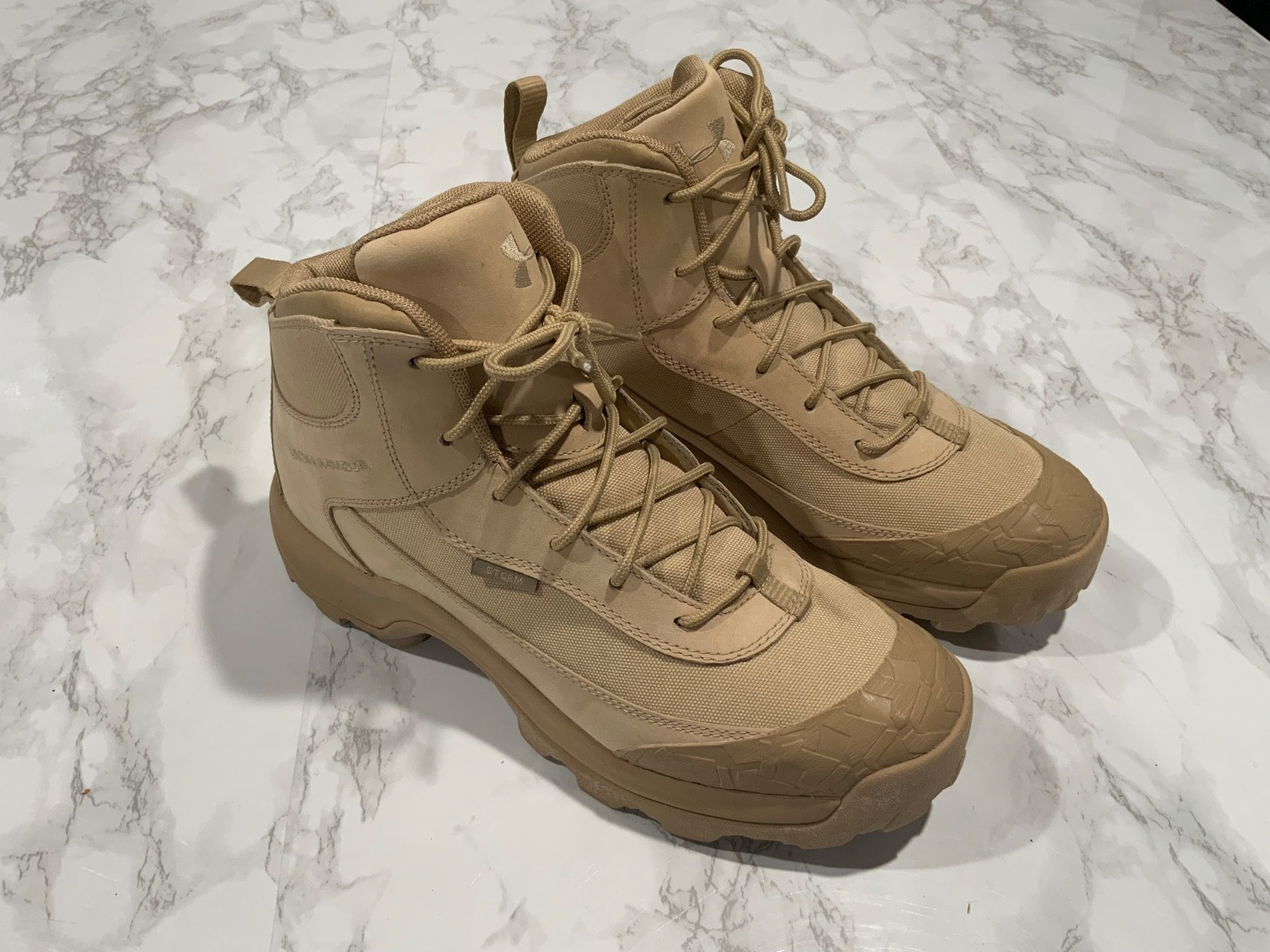 Under Armour Sz 9 Charged Valsetz Mid Tactical Tan Brown Storm Boots 1239813-290