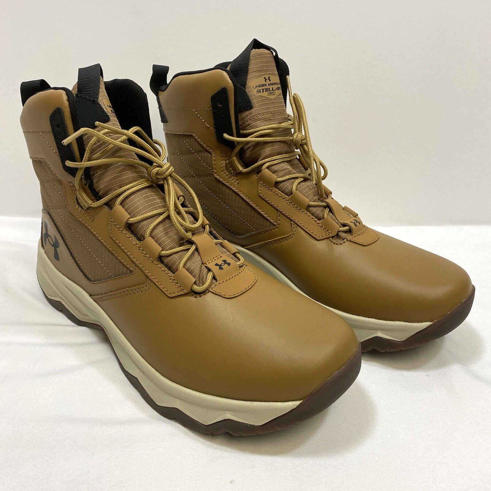 Under Armour Boots Mens 9 Brown Stellar G2 6″ Tactical Leather High Top Shoes