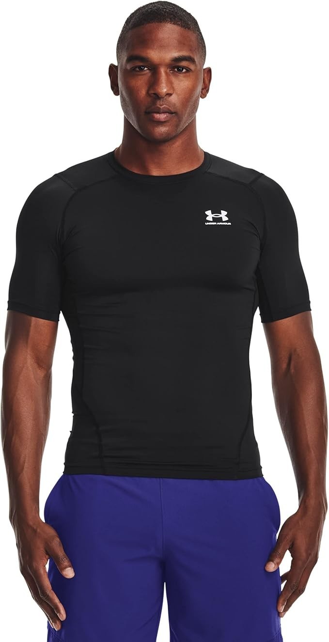 Under Armour Men’s Armour HeatGear Compression Short-Sleeve T-Shirt , Black (001