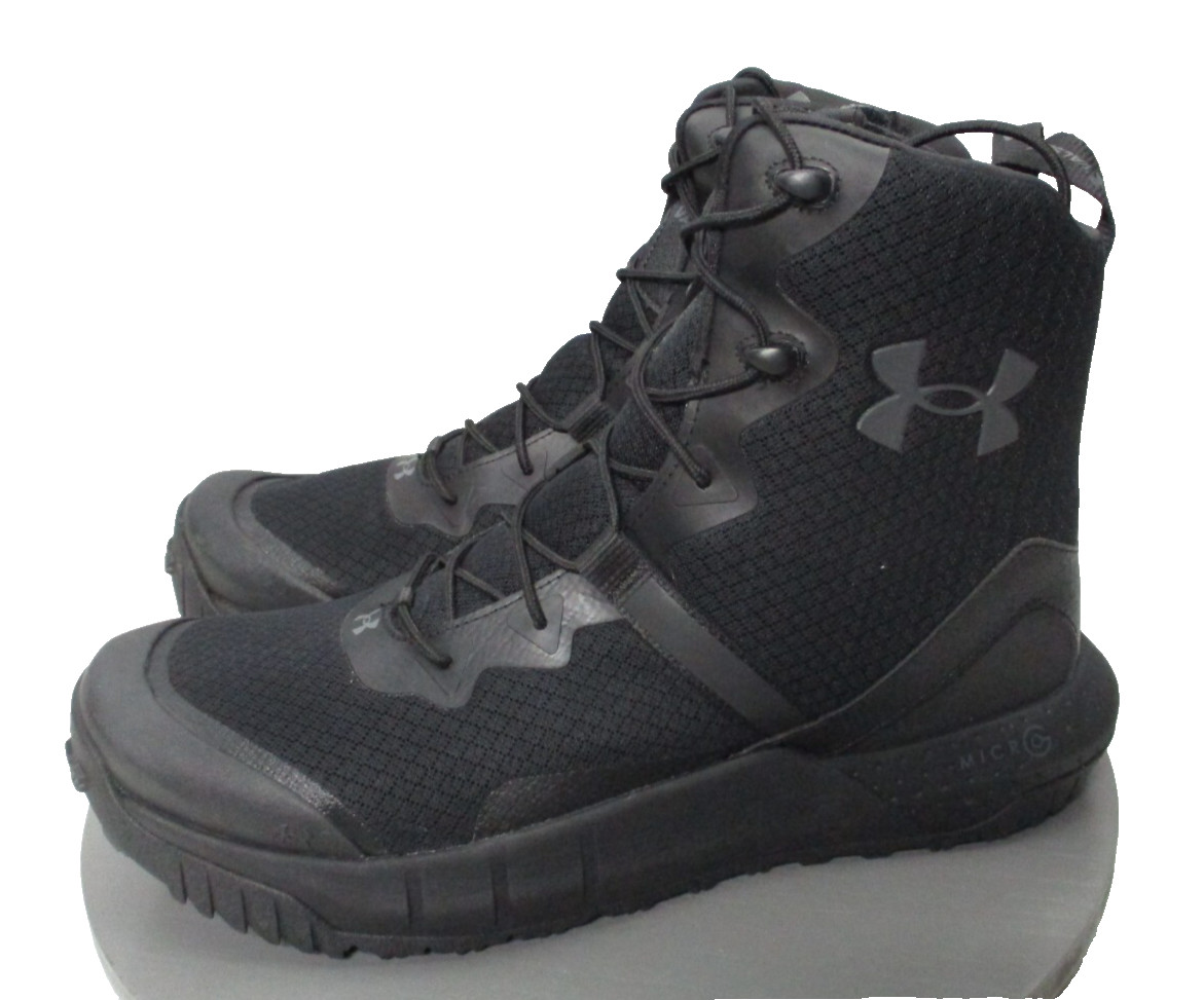 Under Armour UA Micro G Valsetz Zip Tactical Combat Boots Black Mens Sz 10
