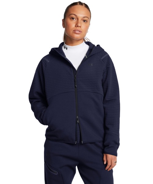Under Armour Women’s Unstoppable Fleece Grid Full Zip Hoodie Official