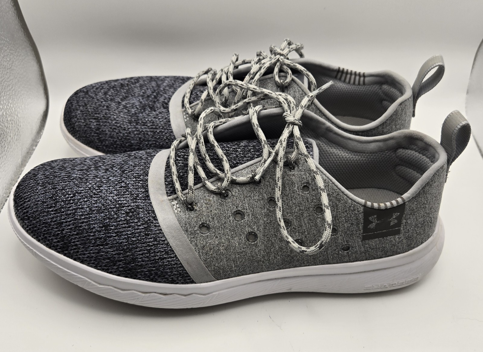 Under Armour UA Charged Gray Knit Athletic Shoes Men’s US 8.5 EU 42