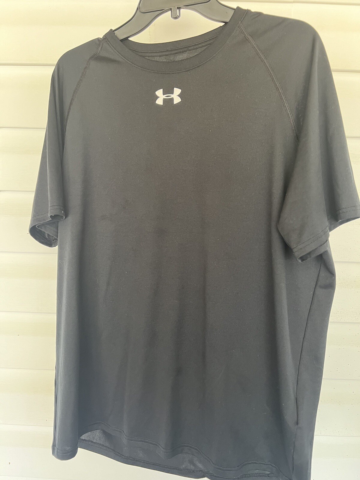 Under Armour Heat Gear Compression Shirt Men’s Size L Black ( T 7 )