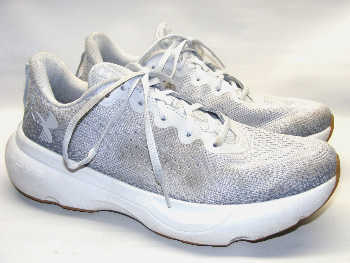 Under Armour 3027523 107 UA Infinite White Gray Men Size 10 Sneakers Shoes