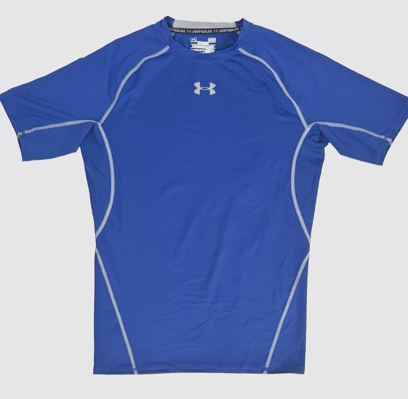 Under Armour HeatGear Compression Short Sleeve Shirt Blue Men’s Size Large