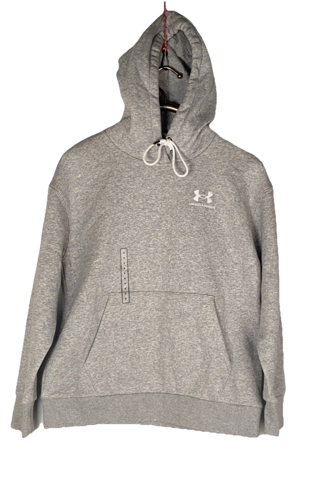 Under Armour Women’s Loose Fit Light Gray Essential Fleece Hoodie: Small