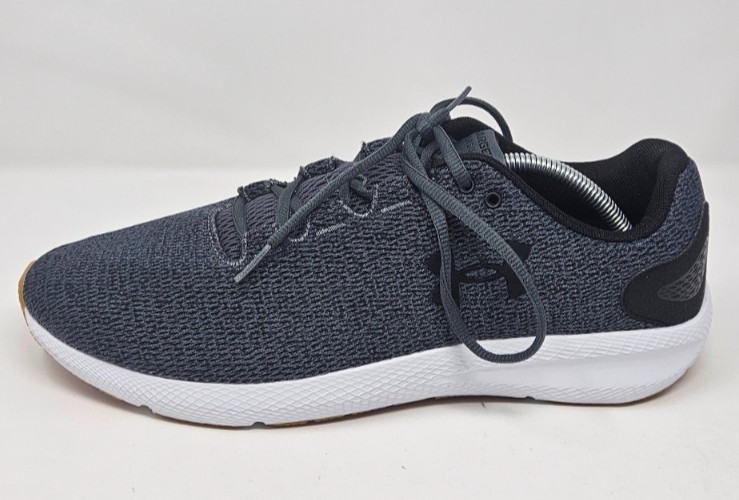 Under Armour Charged Pursuit 2 Twisted Men’s Grey Black Running Shoes Size 12
