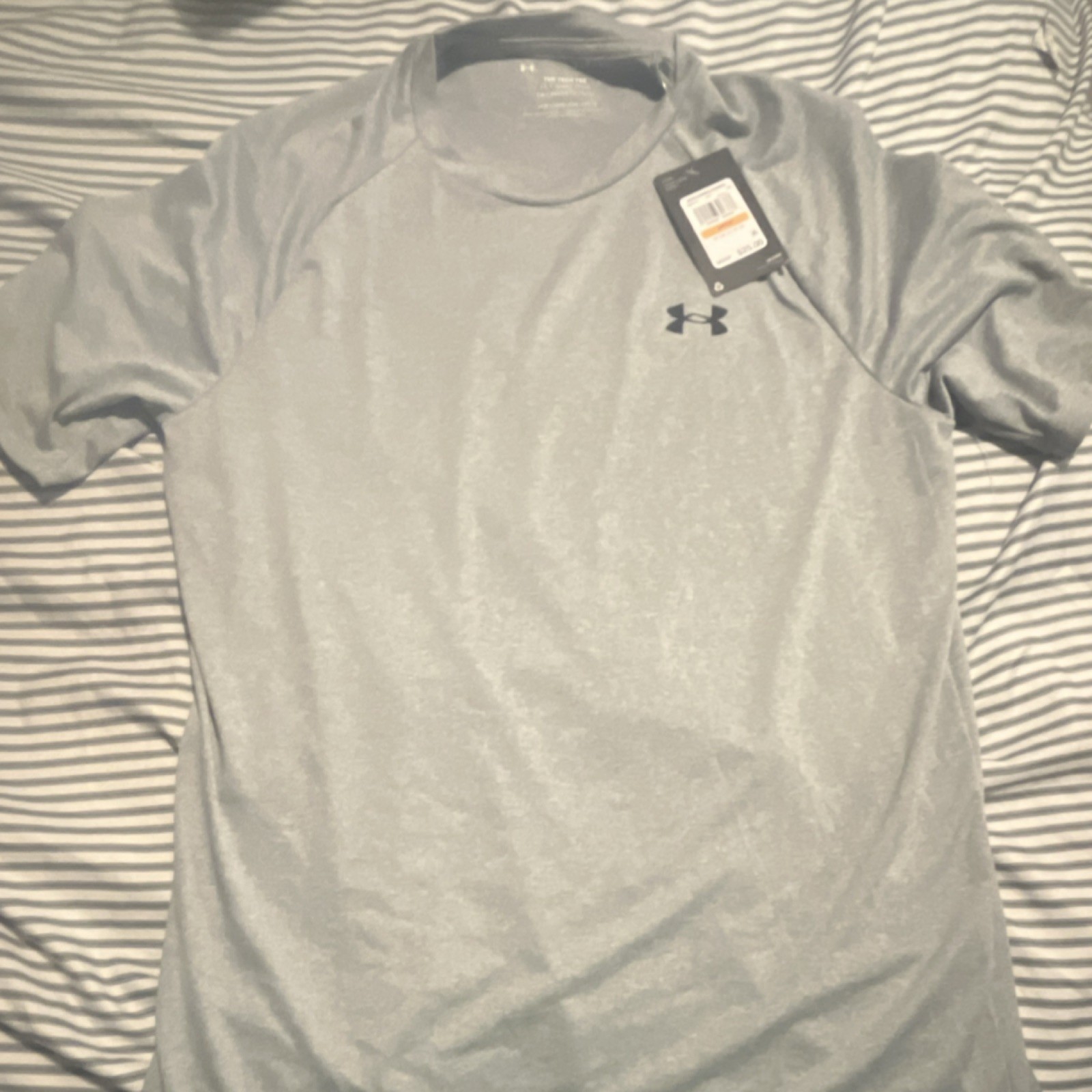 under armour ua tech 2.0 loose fit gray short sleeve t-shirt men’s size s