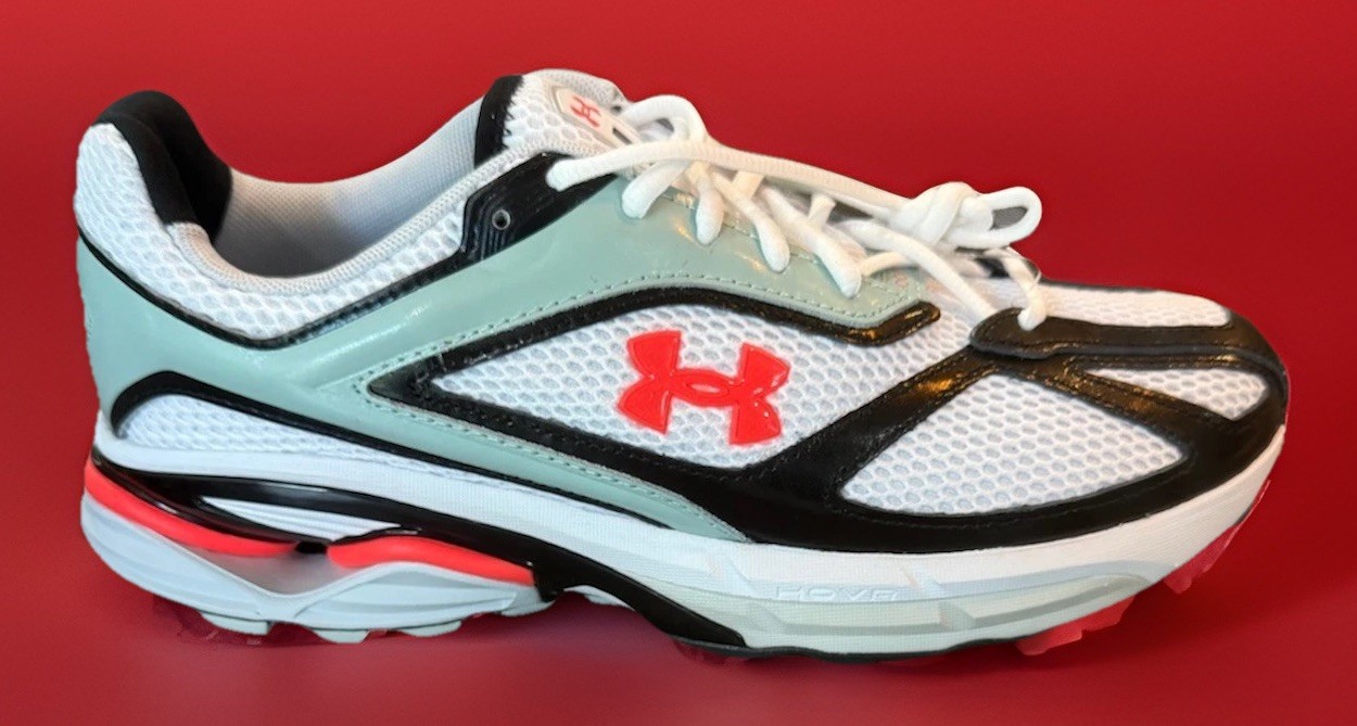Under Armour Men’s Apparition White Enamel Blue Beta Running Shoes Size 10