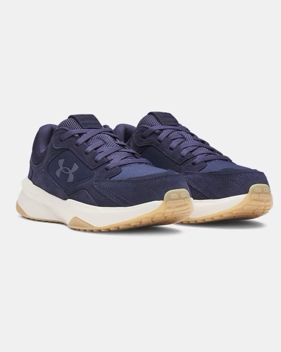 NEW Mens $70 UNDER ARMOUR Edge Suede Training Shoes 3027731-001 Navy 14
