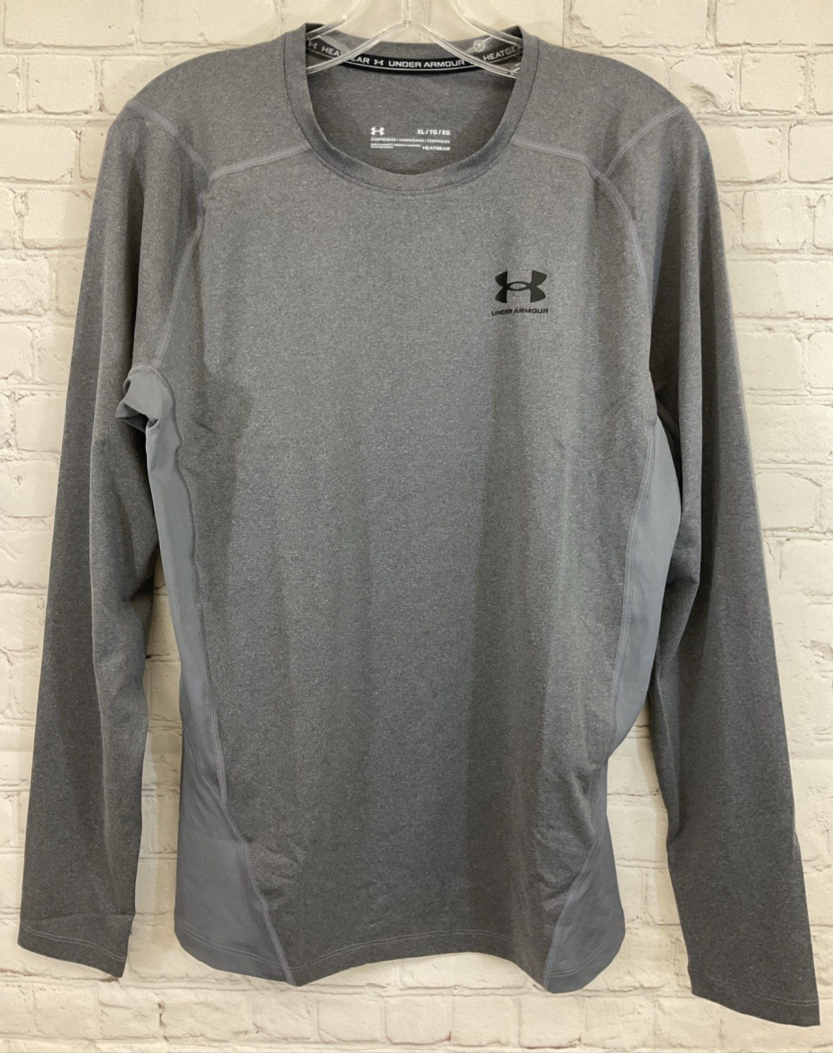 Under Armour 1361524 Men’s HeatGear Long Sleeve Compression Shirt Grey M Medium