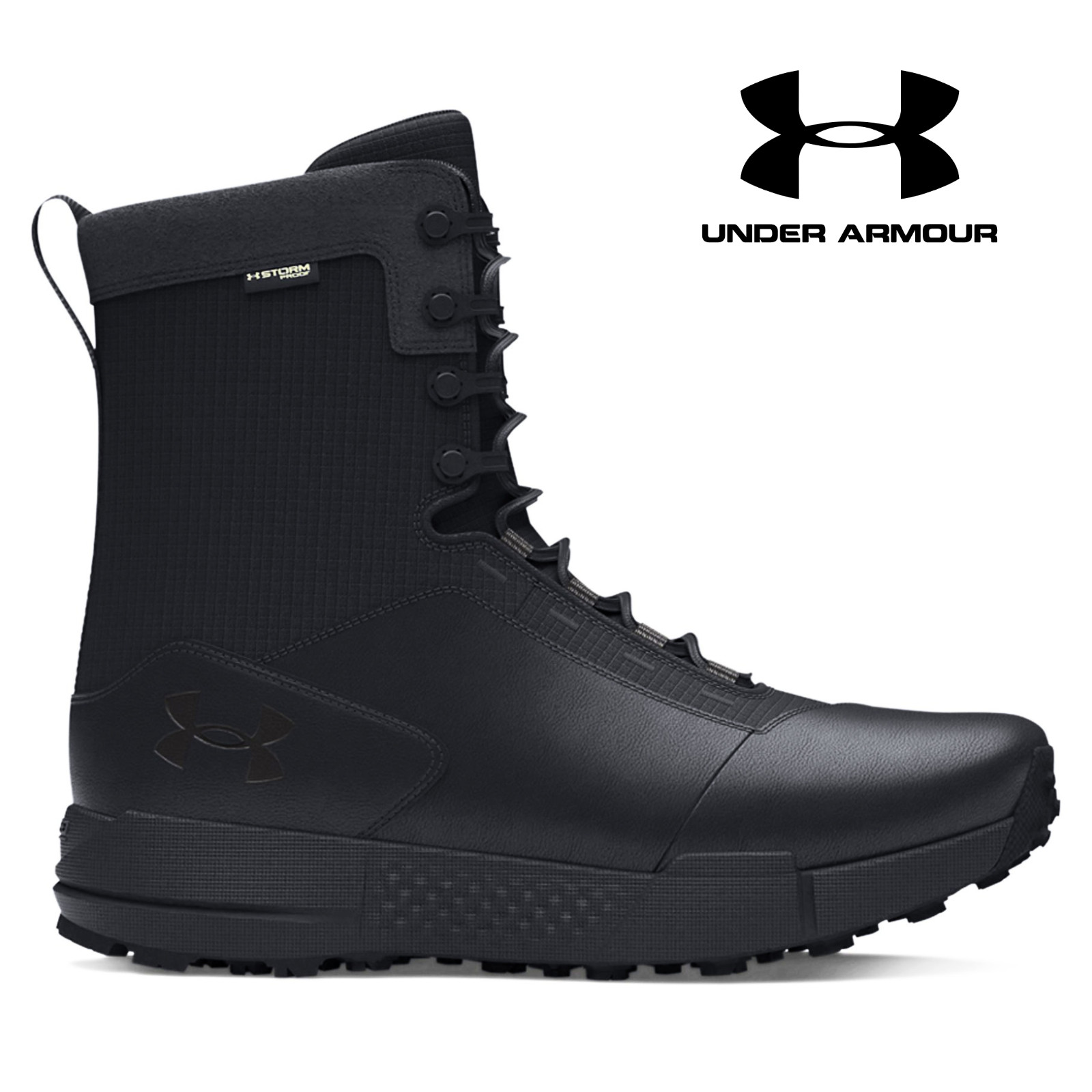 UNDER ARMOUR MENS CHARGED LOADOUT WATERPOROOF  BLACK TACTICAL BOOTS  3027680-001