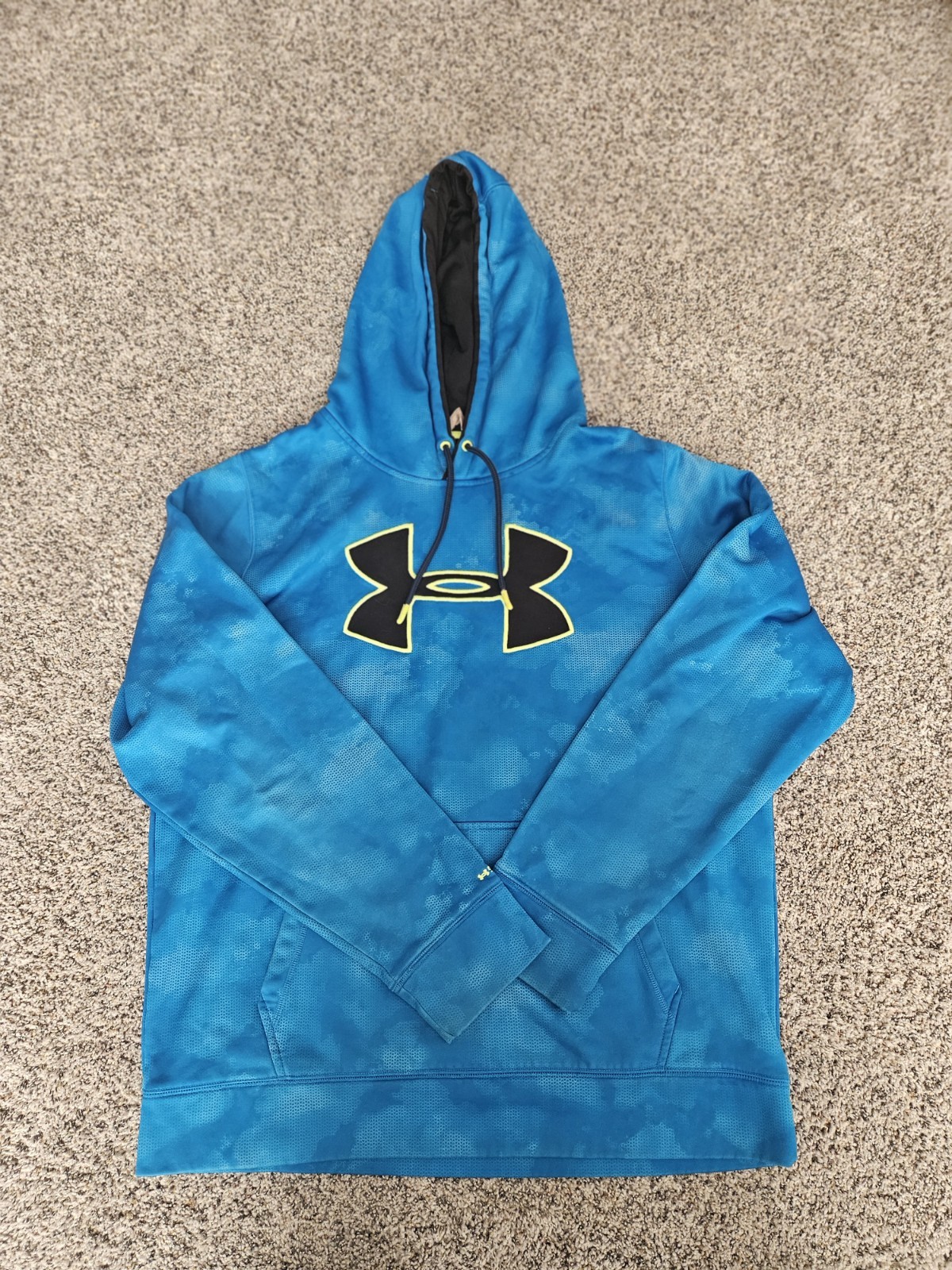 Under armour Fleece Storm Big Logo Men’s Hoodie, Size L – Petrol Blue