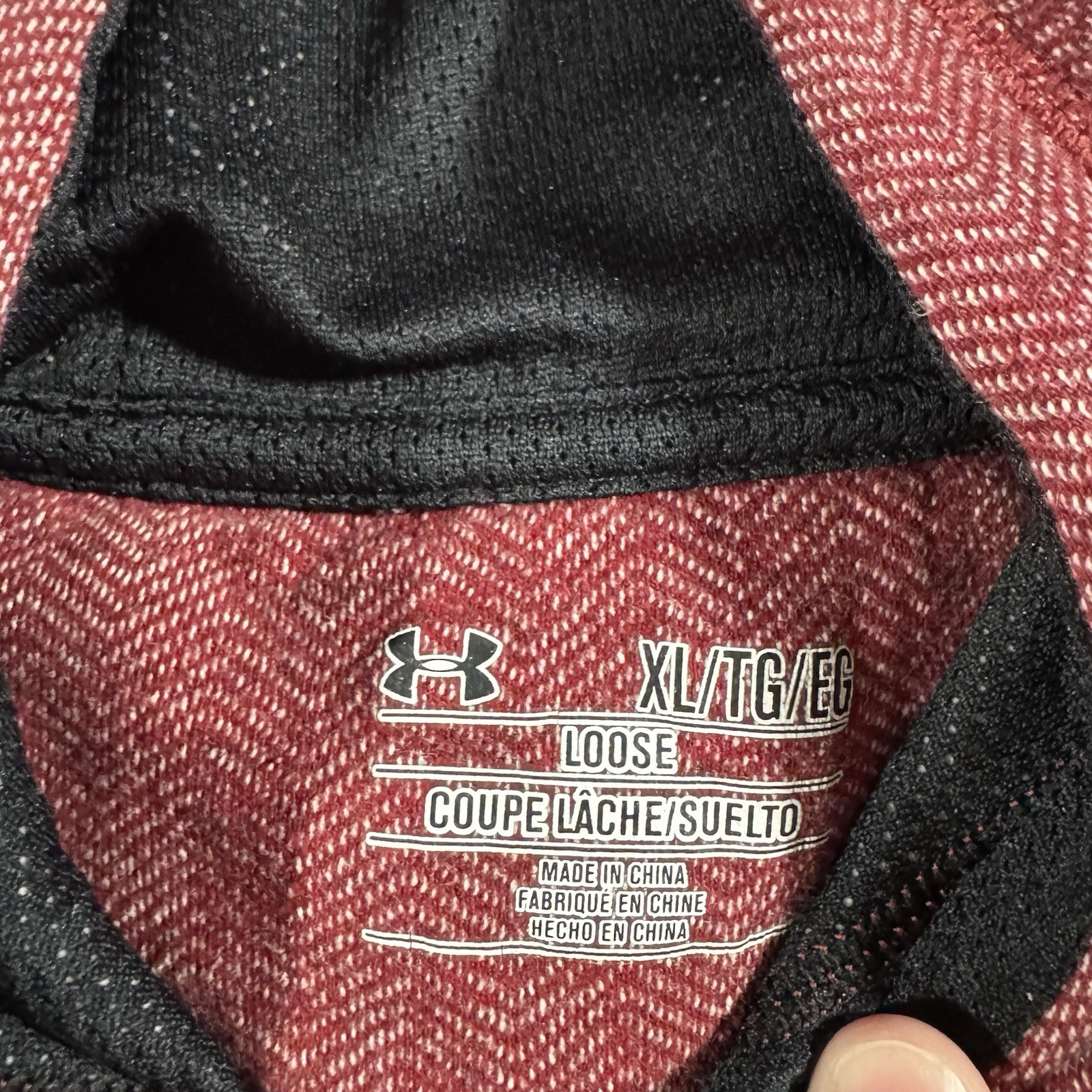 Under Armour Mens Essential Fleece Hoodie Heather Red UA Pullover Sz XL
