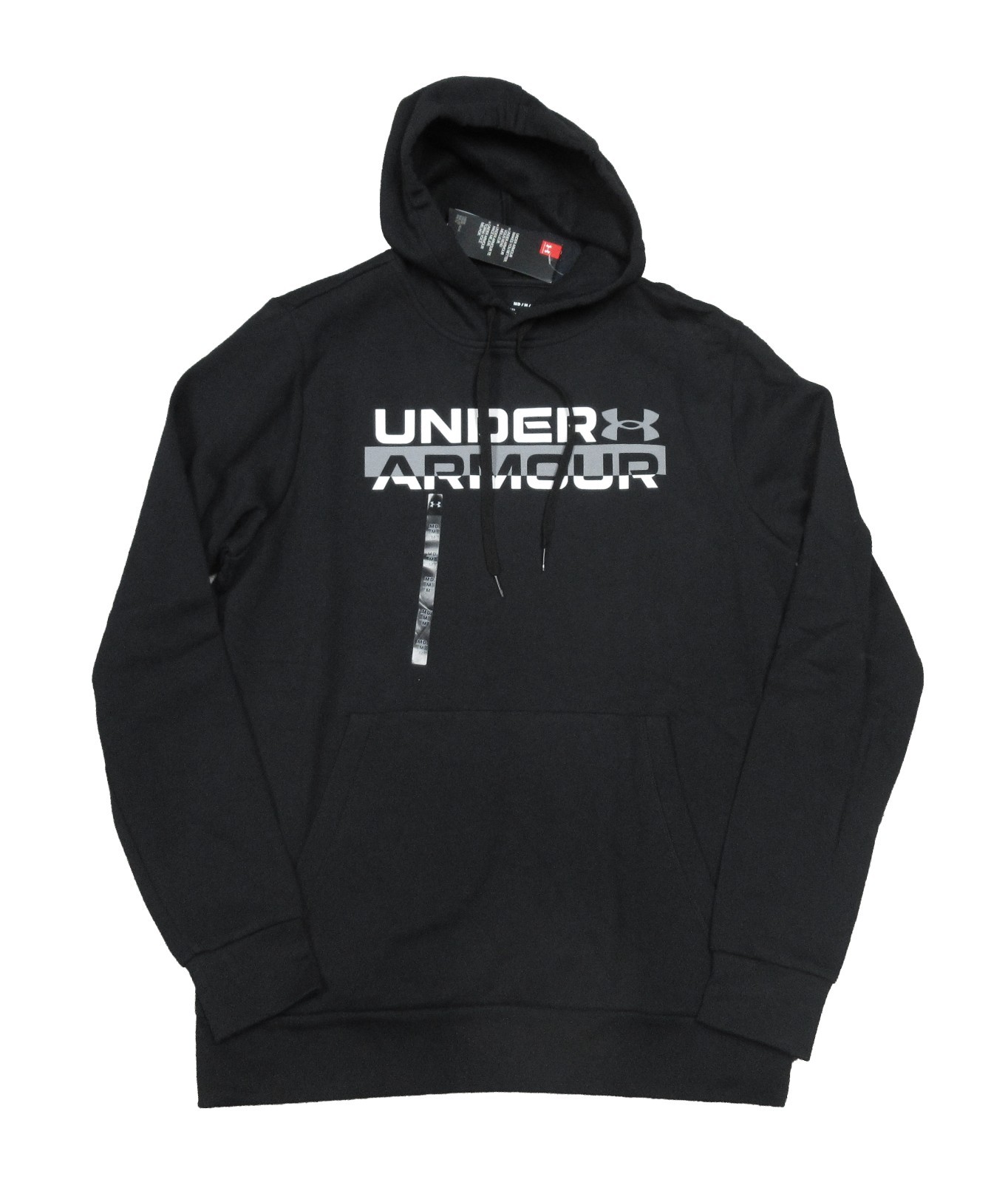 Under Armour Men’s Black UA Armour Fleece Logo Pullover Hoodie (L)