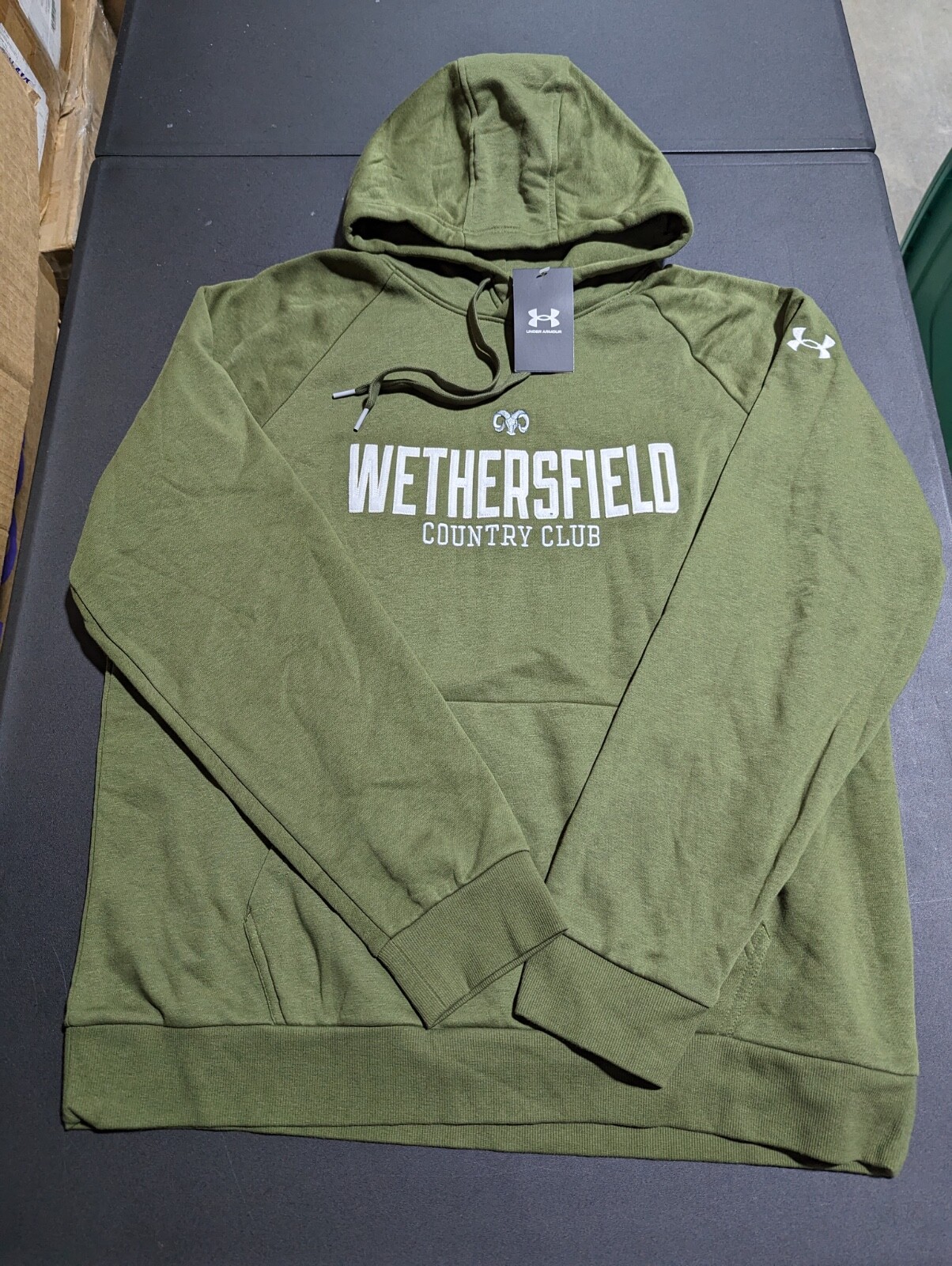 NWT MEN’S UNDER ARMOUR LOOSE HOODIE, SIZE: L, COLOR: GREEN (M3)