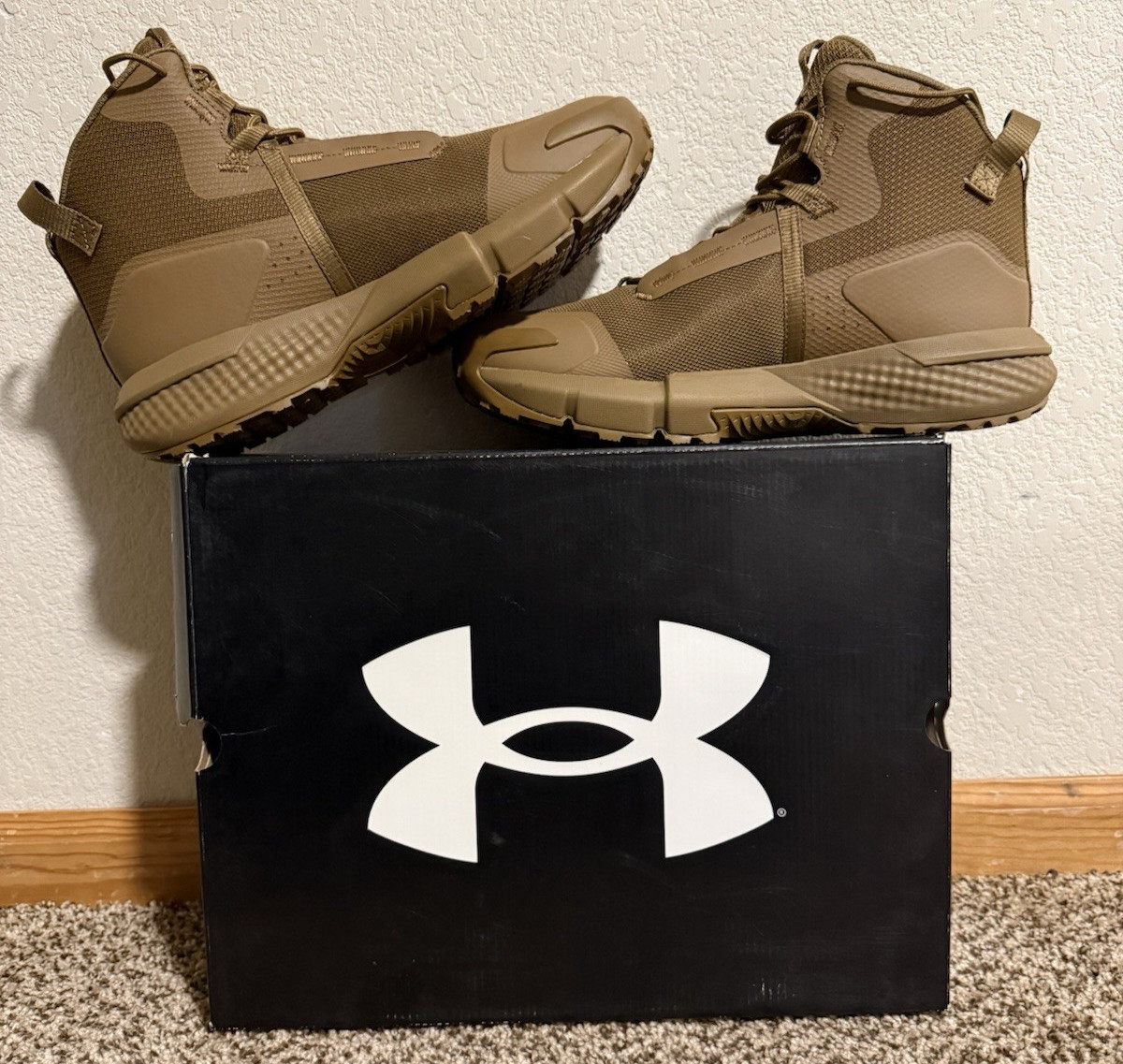 UNDER ARMOUR BOOTS MEN UA CHARGED VALSETZ MID BRN/BRN (Size 8.5M)