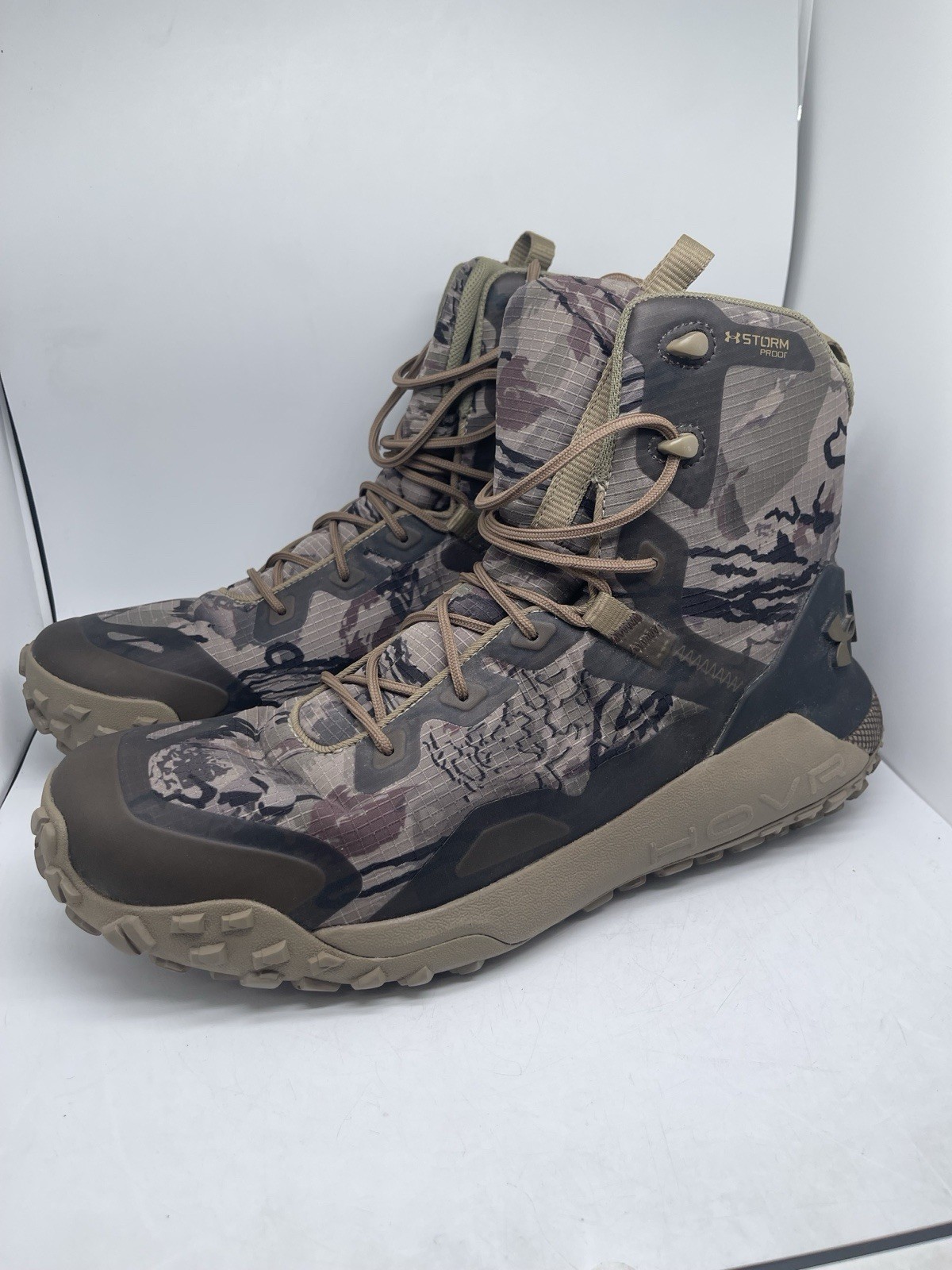 Under Armour Men Tactical HOVR Waterproof Outdoor Storm Proof CAMO Boots Size 12