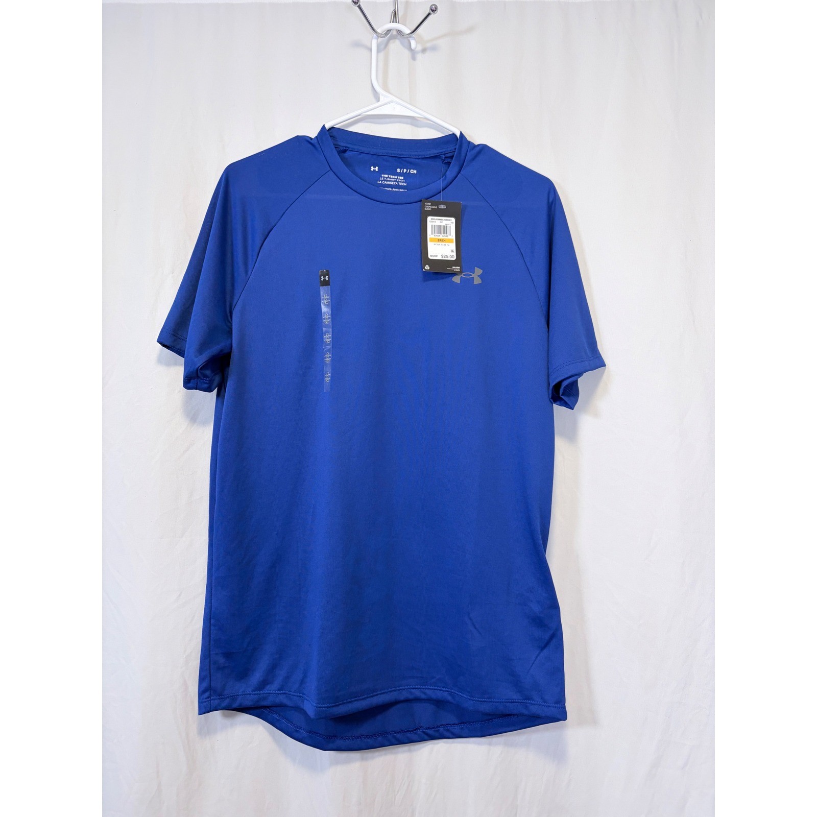 Under Armour Tech 2.0 SS Tee Royal Blue Loose Fit Training Shirt Small
