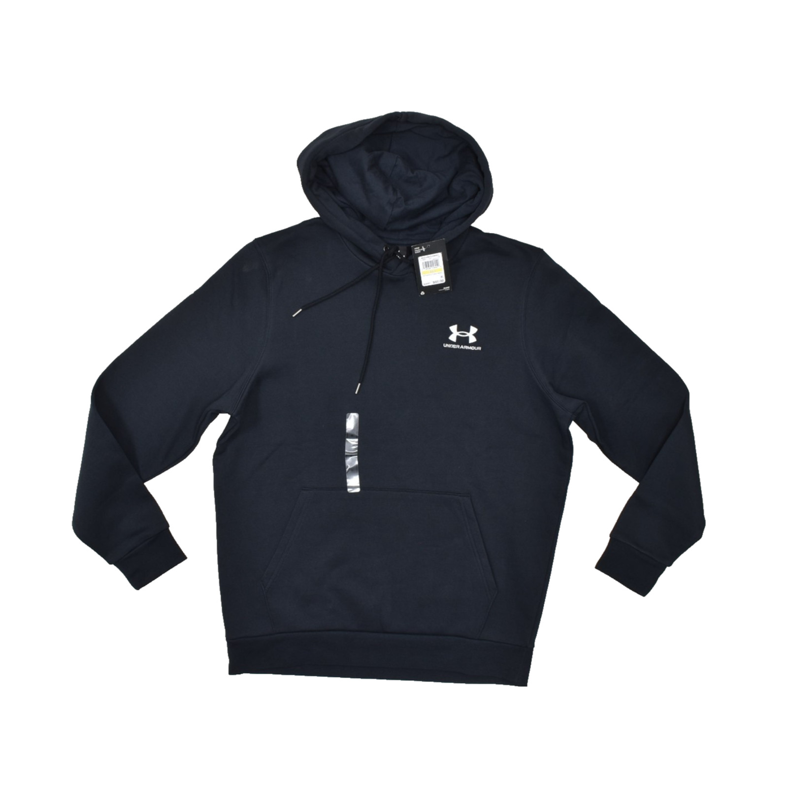 Under Armour Men’s Black Essential Fleece Hoodie Regular Size M Cotton Blend NEW