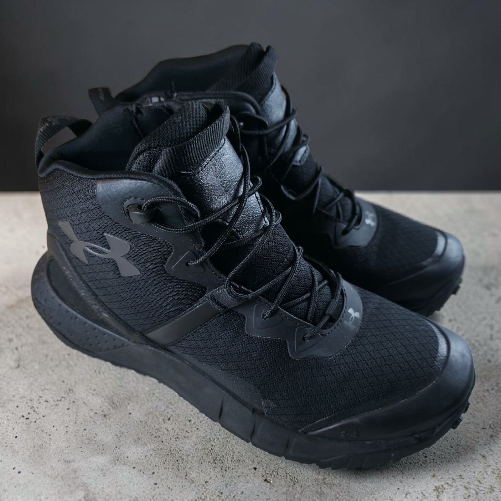 Under Armour Micro G Valsetz 6″ Tactical Boots Zip Mens 8.5 Mid 3023747-001 NWD