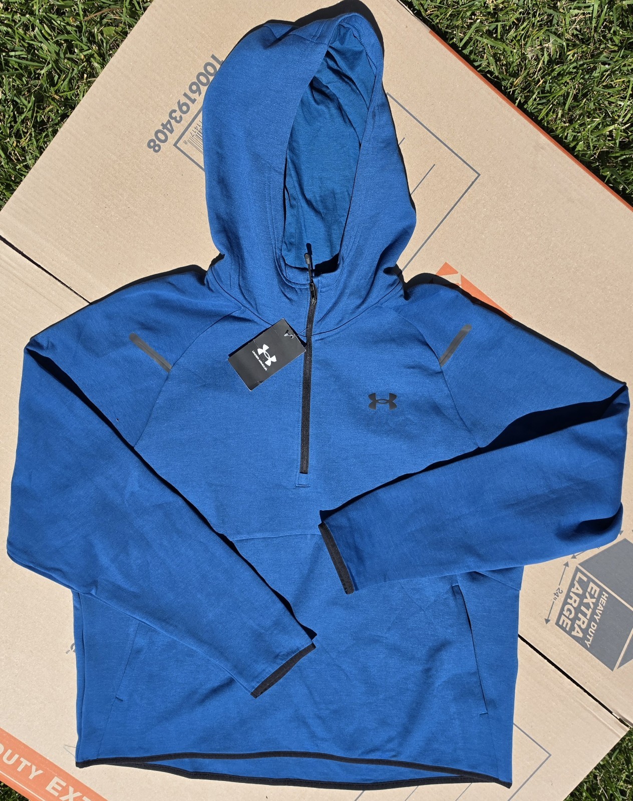 Under Armour Unstoppable Fleece 1/2 Zip Hoodie Blue 1379811-426 Men’s Size L