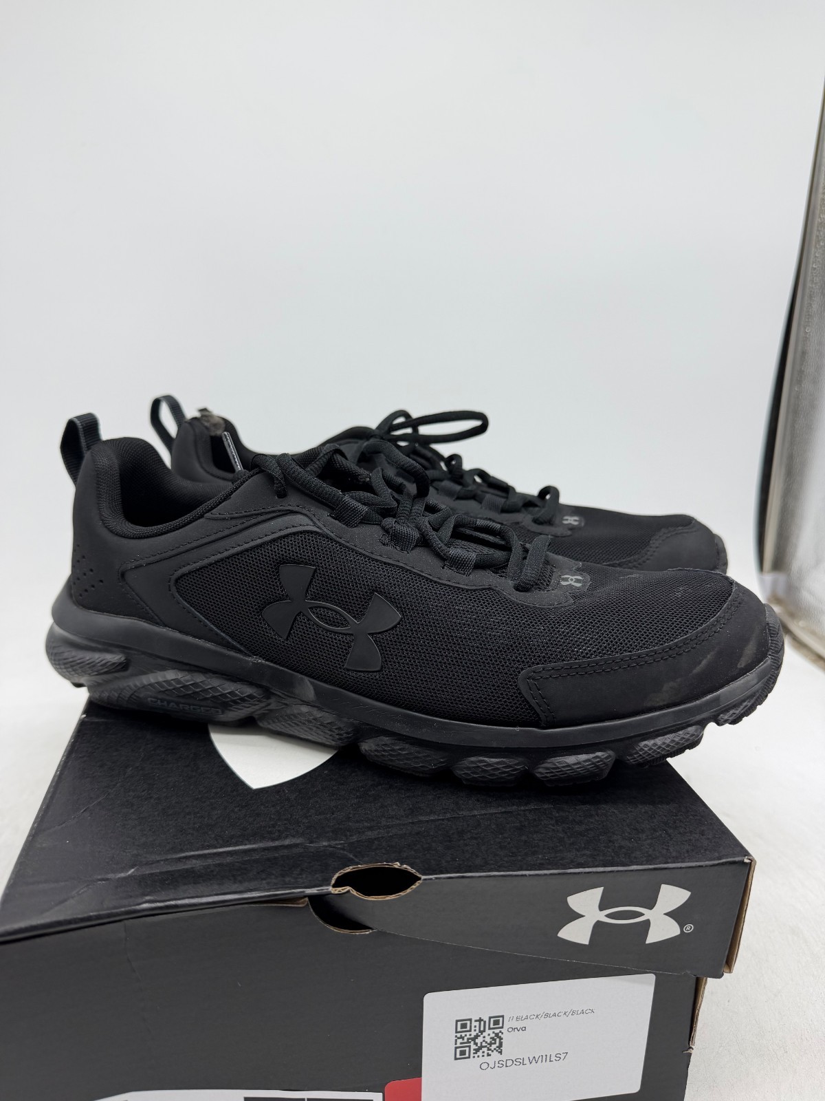 Under Armour Charged Assert 9 Running Sneakers Men’s Black Mesh Low Top – 11