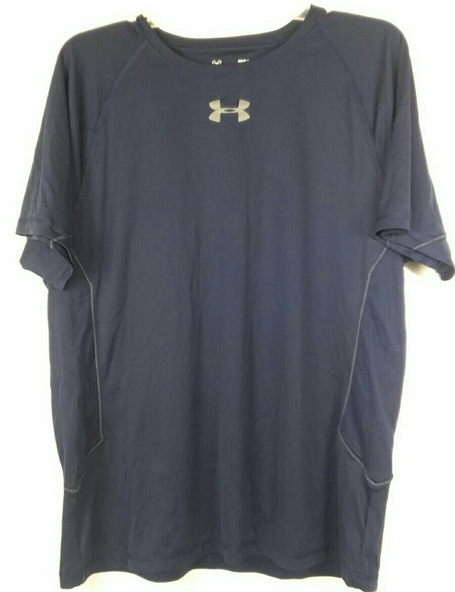 Under Armour Heat Gear Compression Shirt Men’s Size L Dark Blue