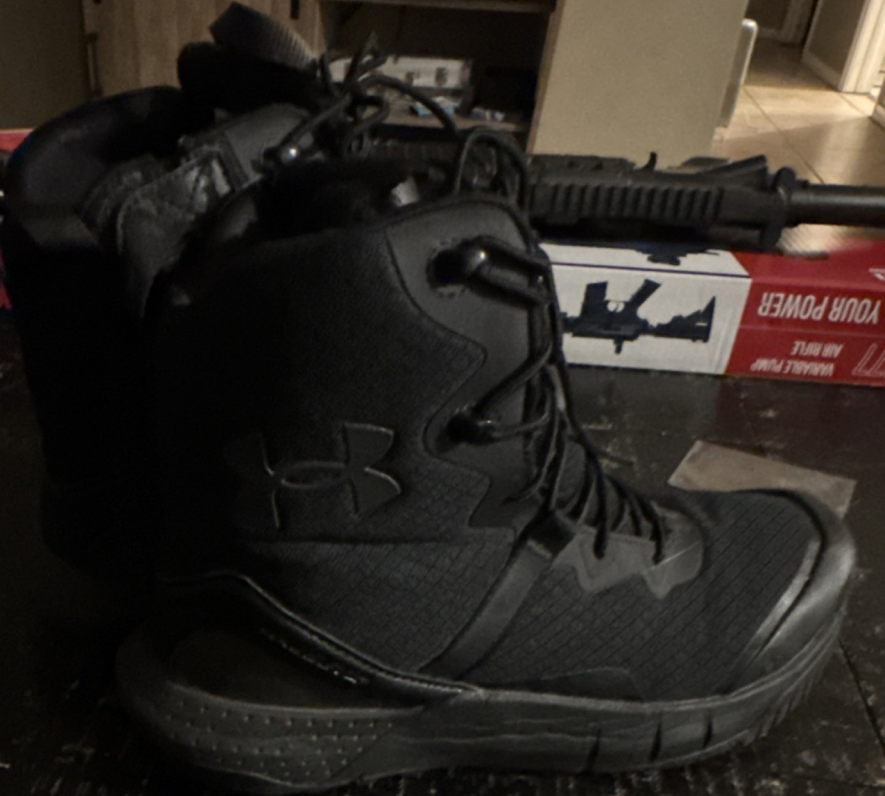 Under Armour Men’s Black Breathable Lace-Up Tactical Boots US 9 Medium