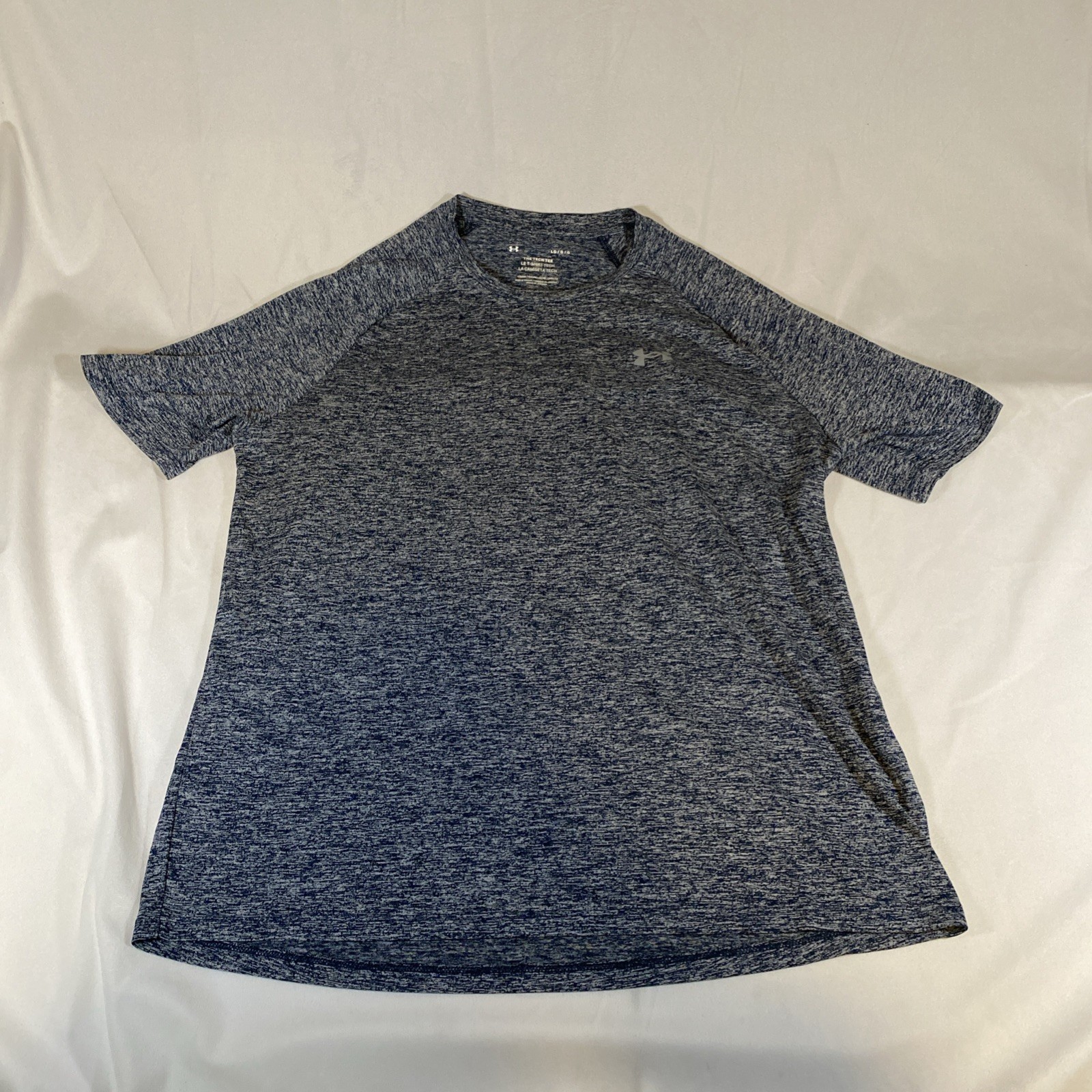 Under Armour Men’s The Tech Tee Blue Speckle Short Sleeve T-Shirt Size Large