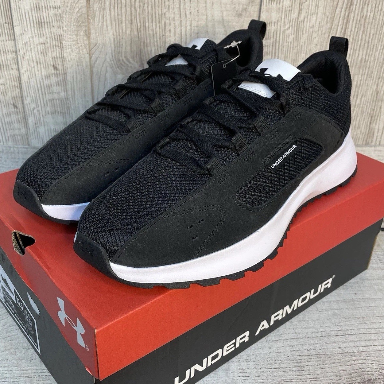 Under Armour UA Street Mirage Black White Men’s Size 10.5 Sneakers Shoes New