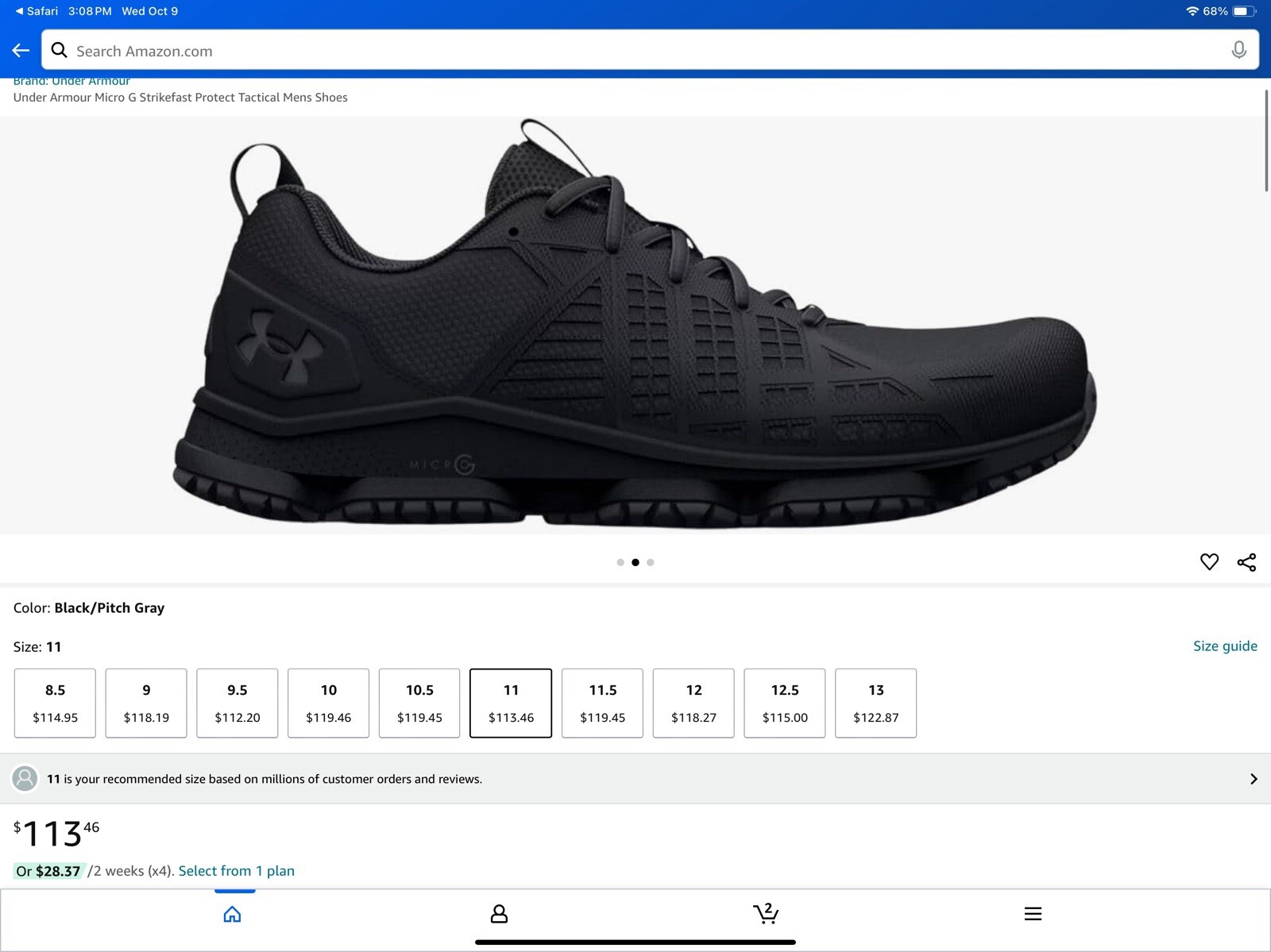 Under Armour UA Micro G Strikefast Tactical Running Shoes