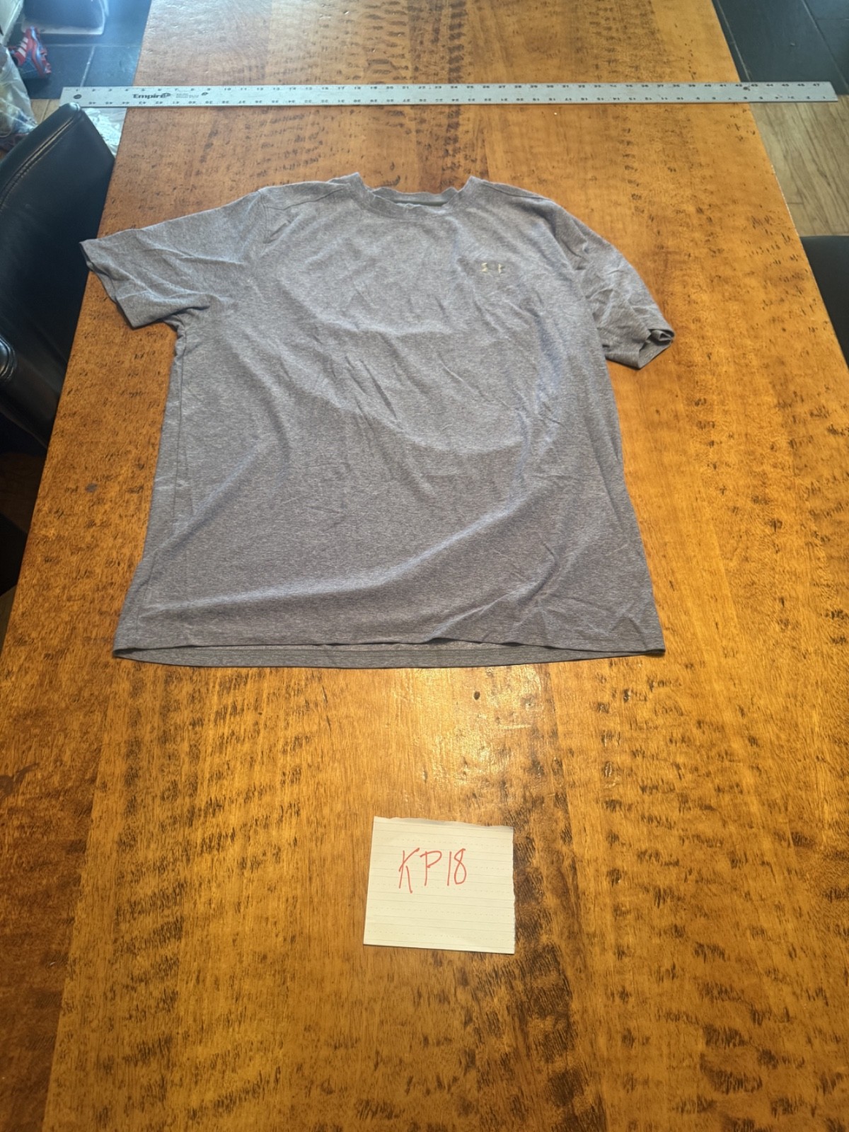 Under Armour HeatGear gray tech t-shirts L/G MENS KP18