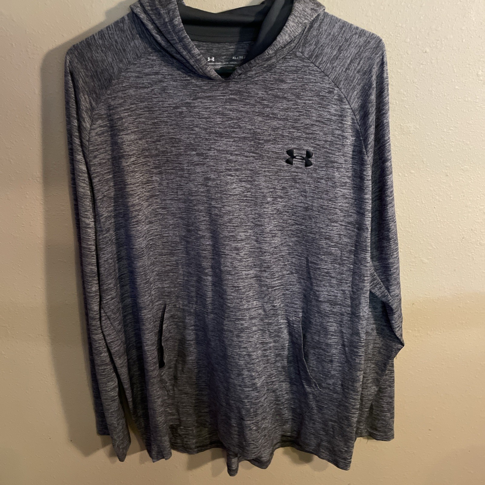 Under Armour Grey Hoodie Chest Logo Pullover XL