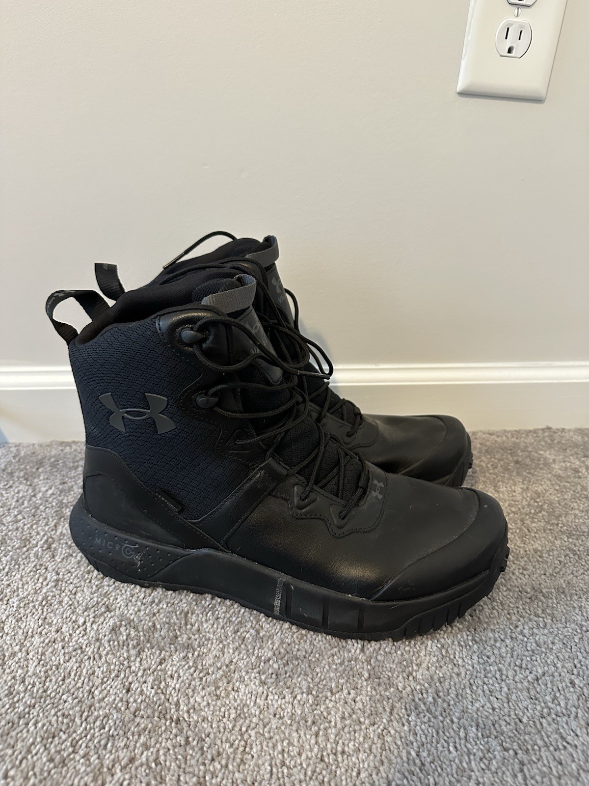 Under Armour Men’s Micro G Valsetz Leather Waterproof Tactical Boots 3024266-001