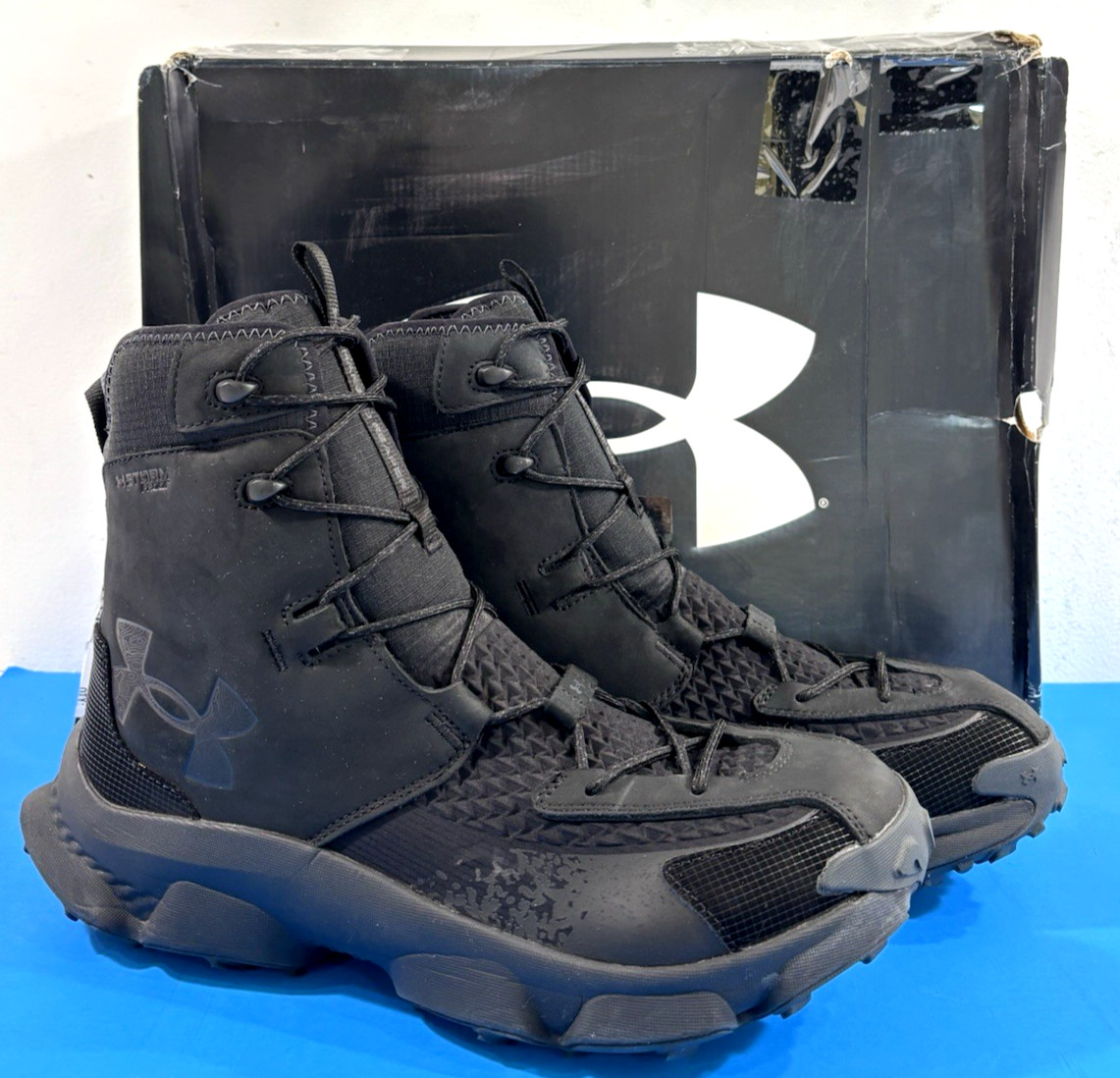 GUC 12.5 D MENS UNDER ARMOUR UA EXPANSE REAPER WATERPROOF BOOTS 6000765 BLACK