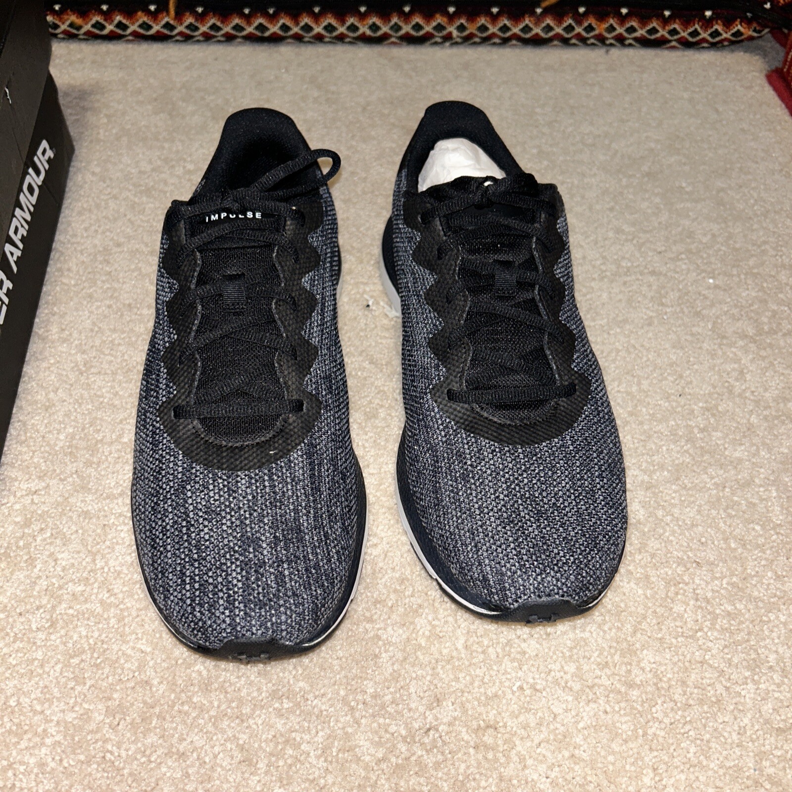 Under Armour Charged Impulse 2 UA Black Silver Men Running Shoes 3024875-001