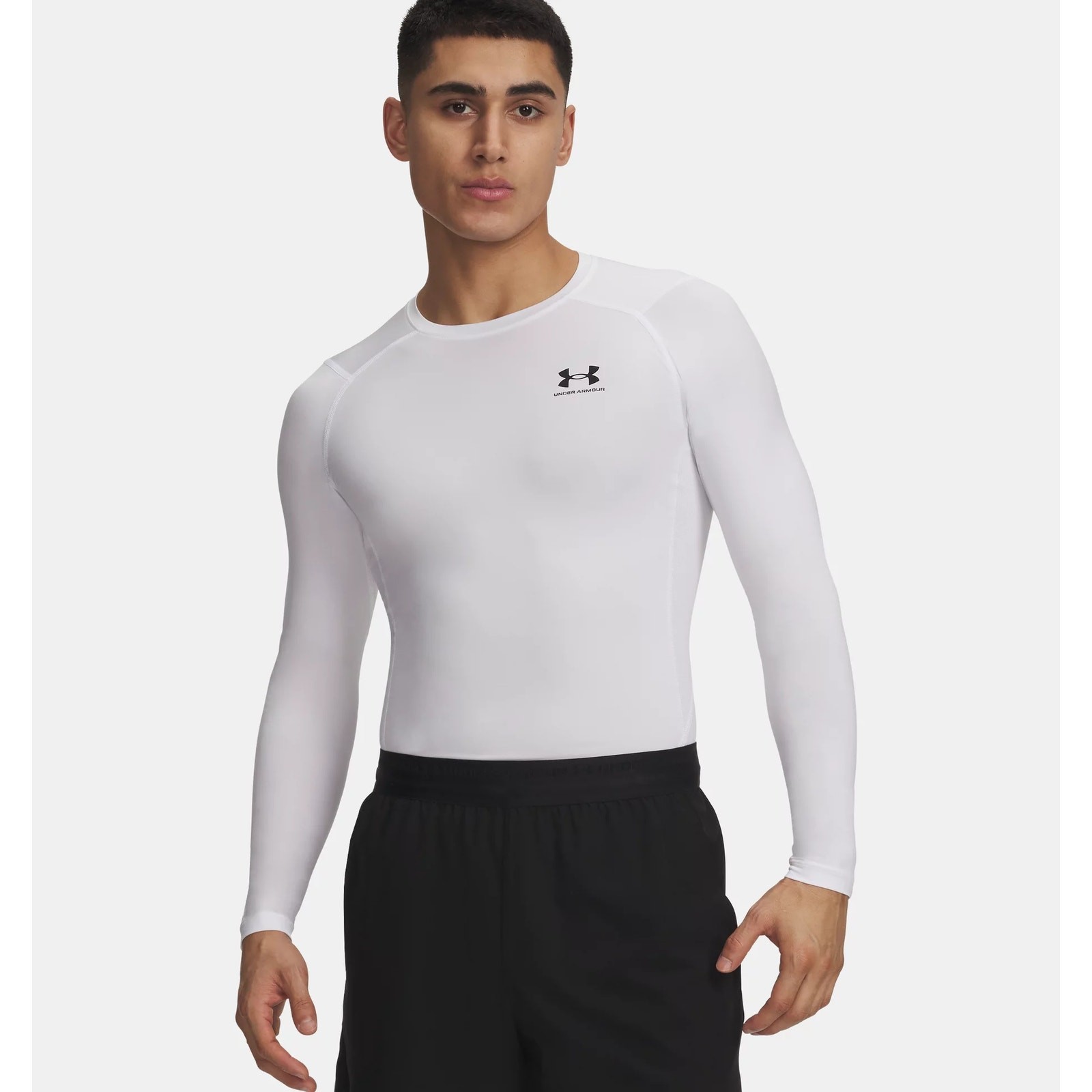 NWOT Under Armour White Heat Gear Compression Long Sleeve Shirt Men’s Size Large