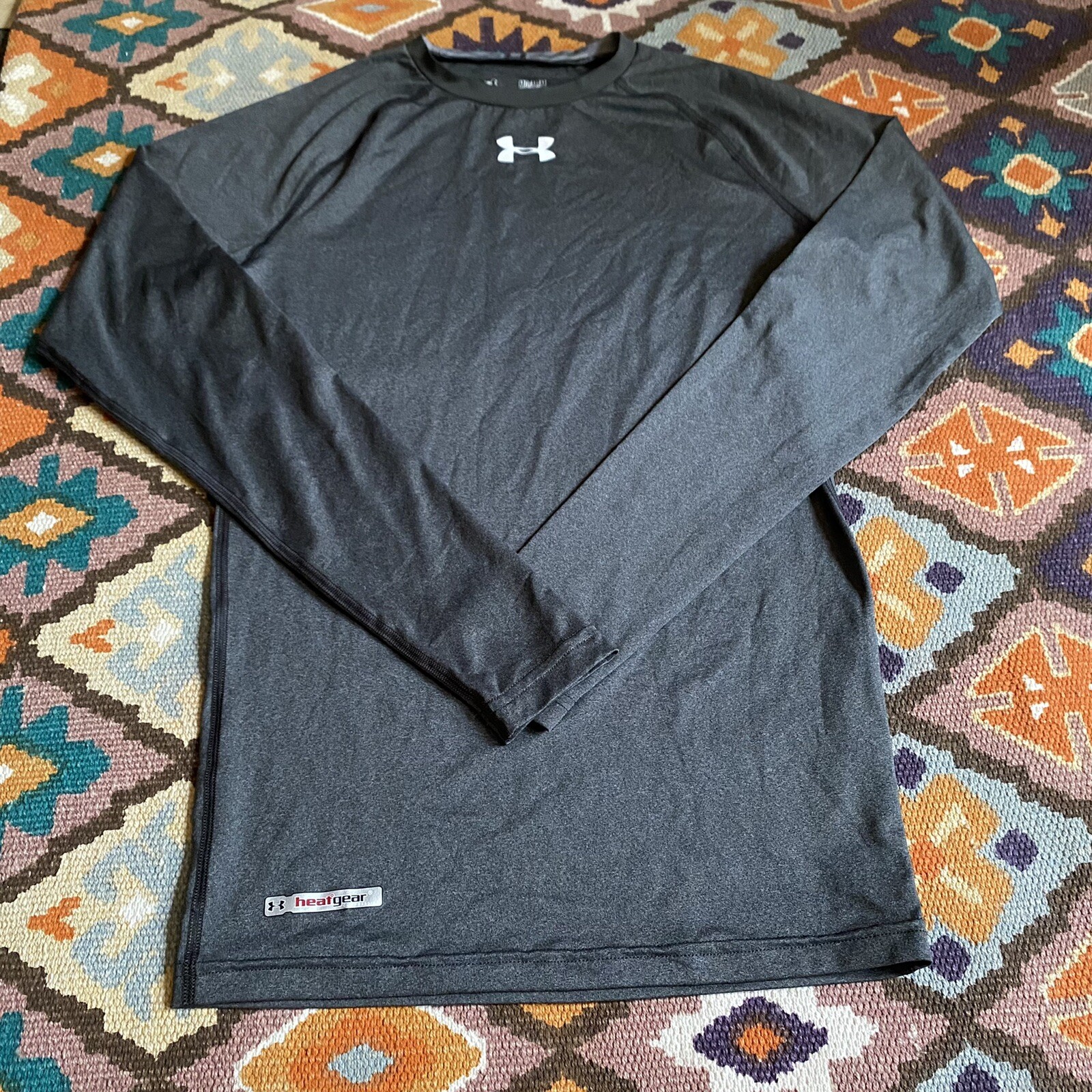 NWOT Under Armour Men’s UA HeatGear Compression Grey Long Sleeve Top Size MD