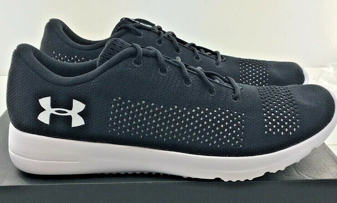 Men’s Under Armour Rapid Athletic Shoe Black / White Style 1297445-001 NEW