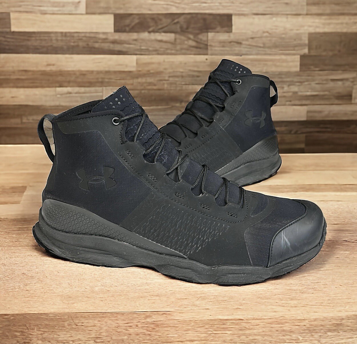 Under Armour UA SpeedFit Hike Mid Boots Triple Black #1257447-001 Size 12.5