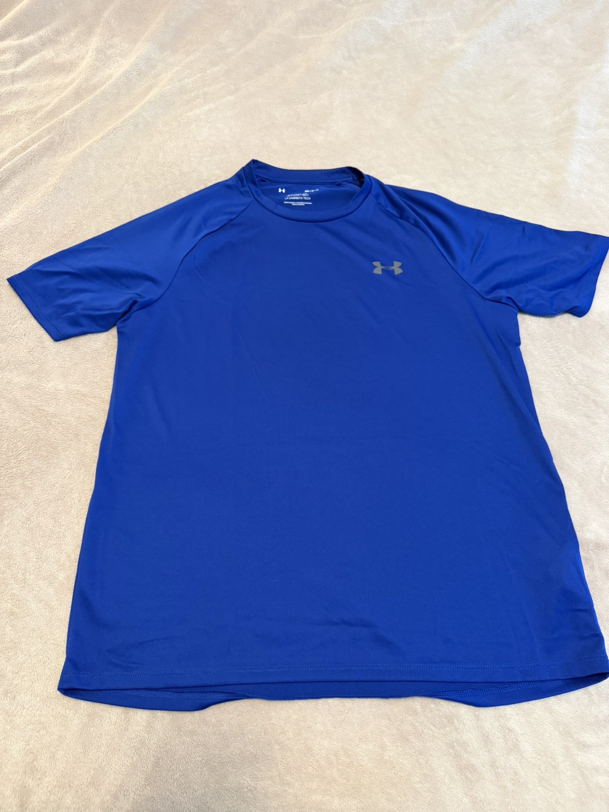 EUC Men’s Under Armour UA Tech 2.0 Short Sleeve Tee Blue Medium Dry Fit Loose