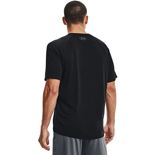 UNDER ARMOUR MEN’S TECH 2.0 T-SHIRT – SIZE: MEDIUM – BLACK/GRAPHITE