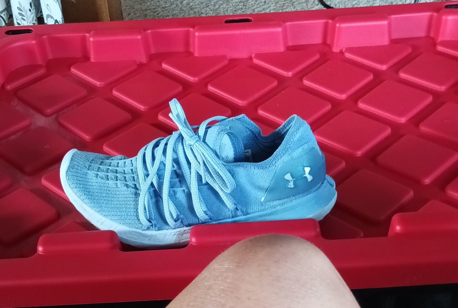 Under Armour Blue Solid Low Top Lace-Up Athletic Sneaker Logo Unisex Adults