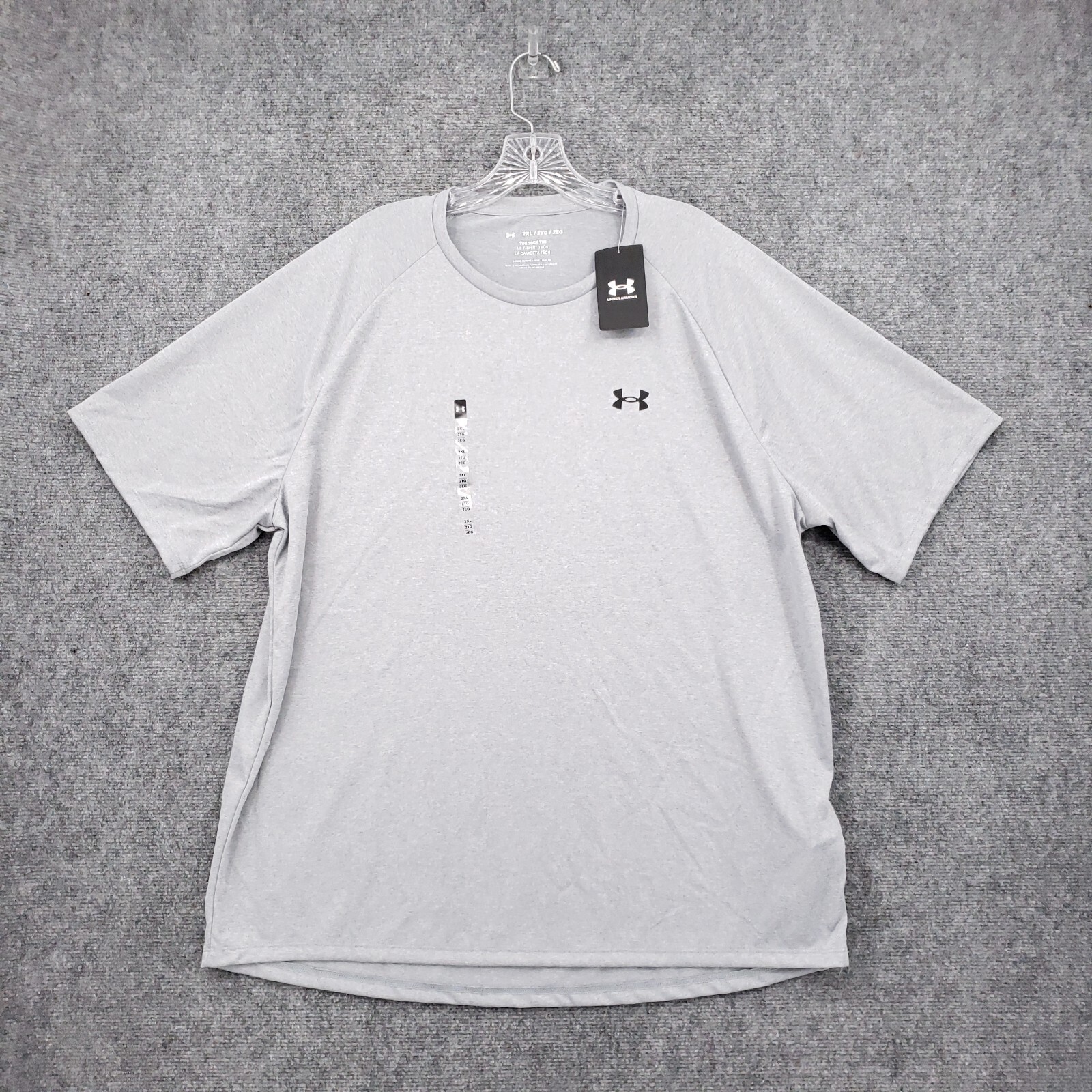 NEW Under Armour T Shirt Mens 2XL Gray The UA Tech 2.0 Short Sleeve Pullover Tee