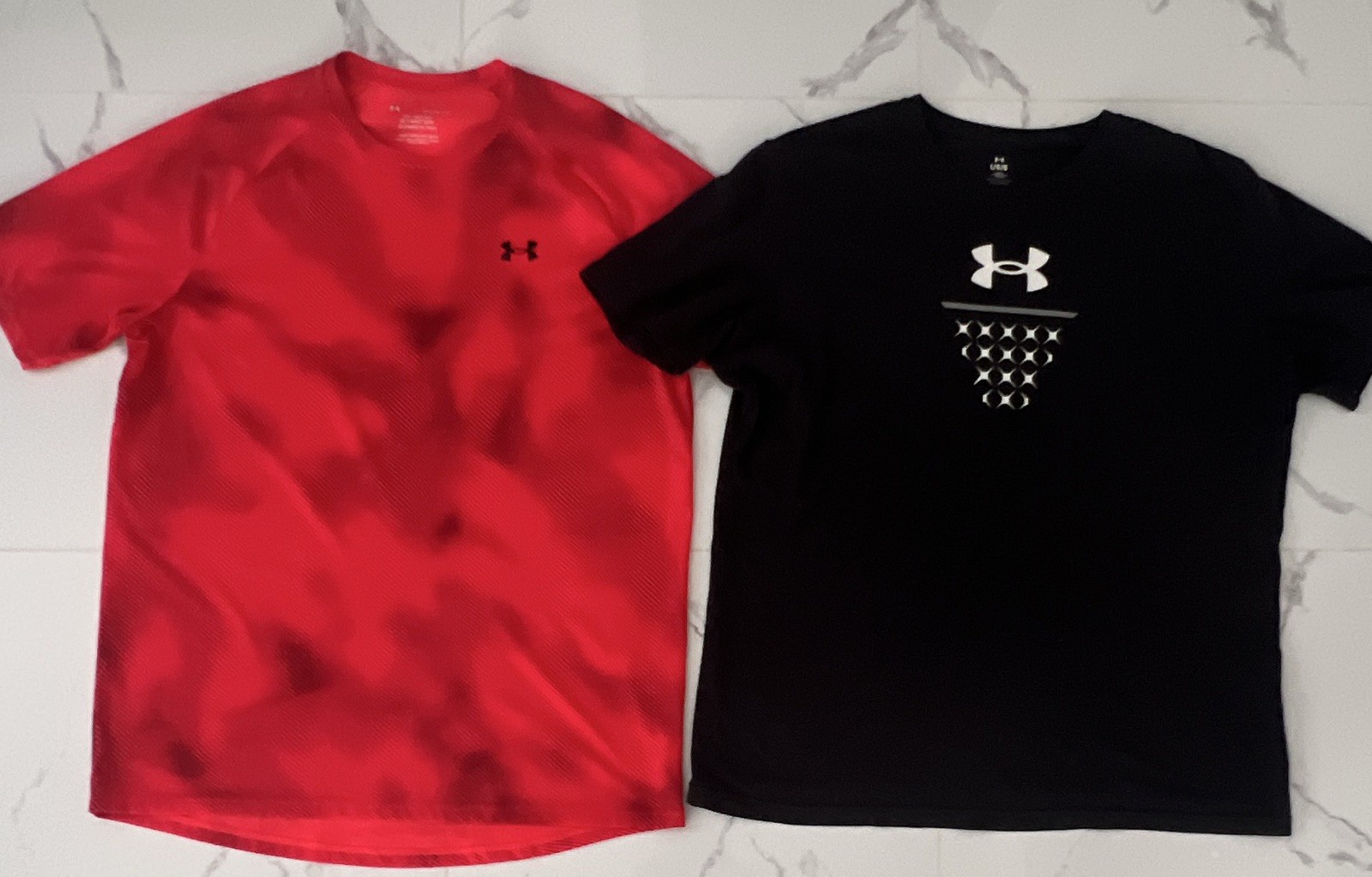Under Armour The Tech Tee Men’s L Loose Crew Neck Short Sleeve T-Shirt Red/Black