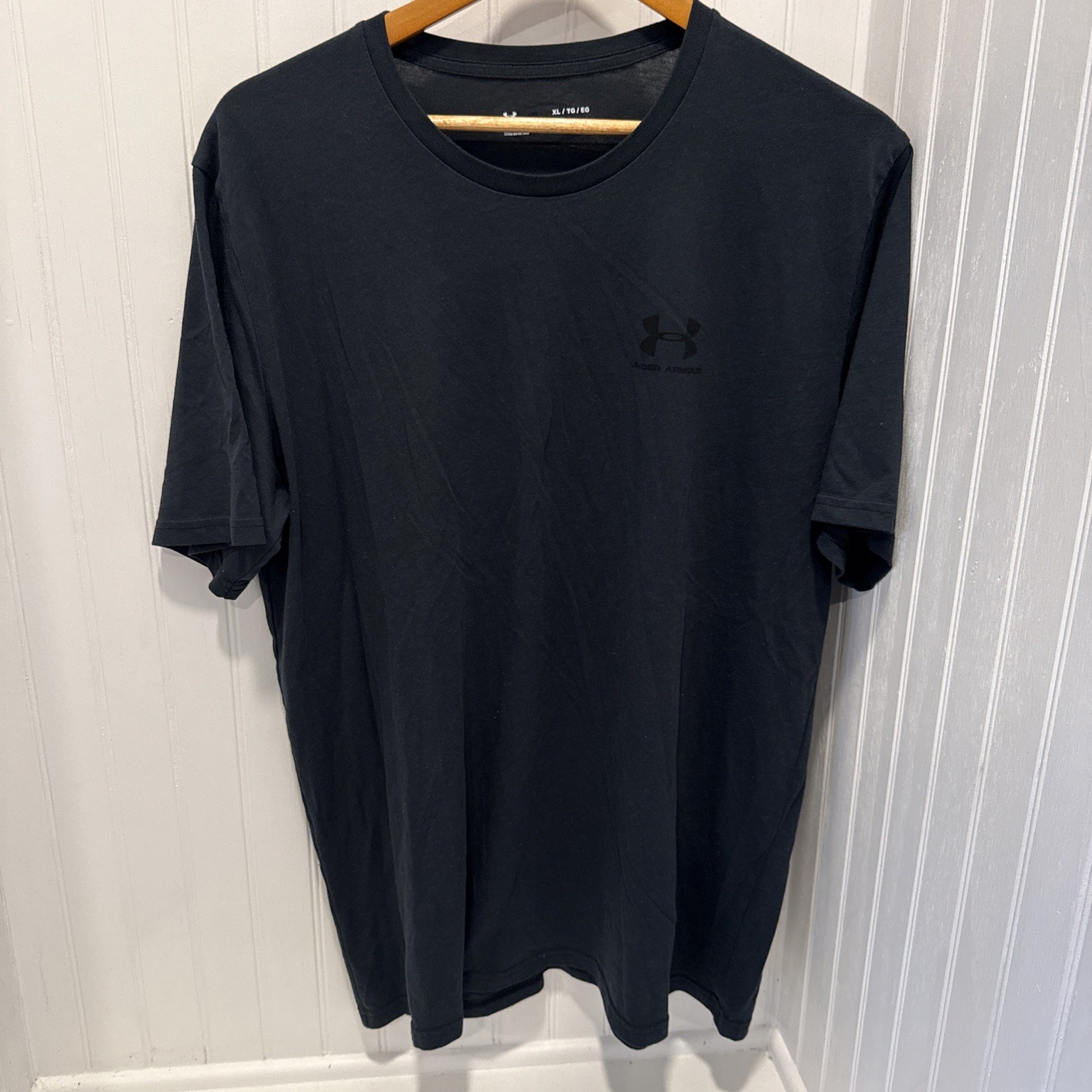 Under Armour Shirt Mens L Navy Blue Tech Tee
